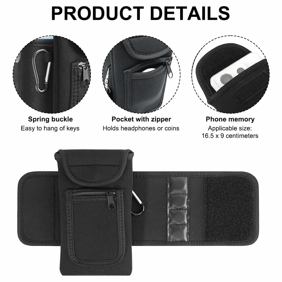 Bolsa Magnética Gym para Botellas, Soporte Móvil para Gimnasio y Exterior, Negro