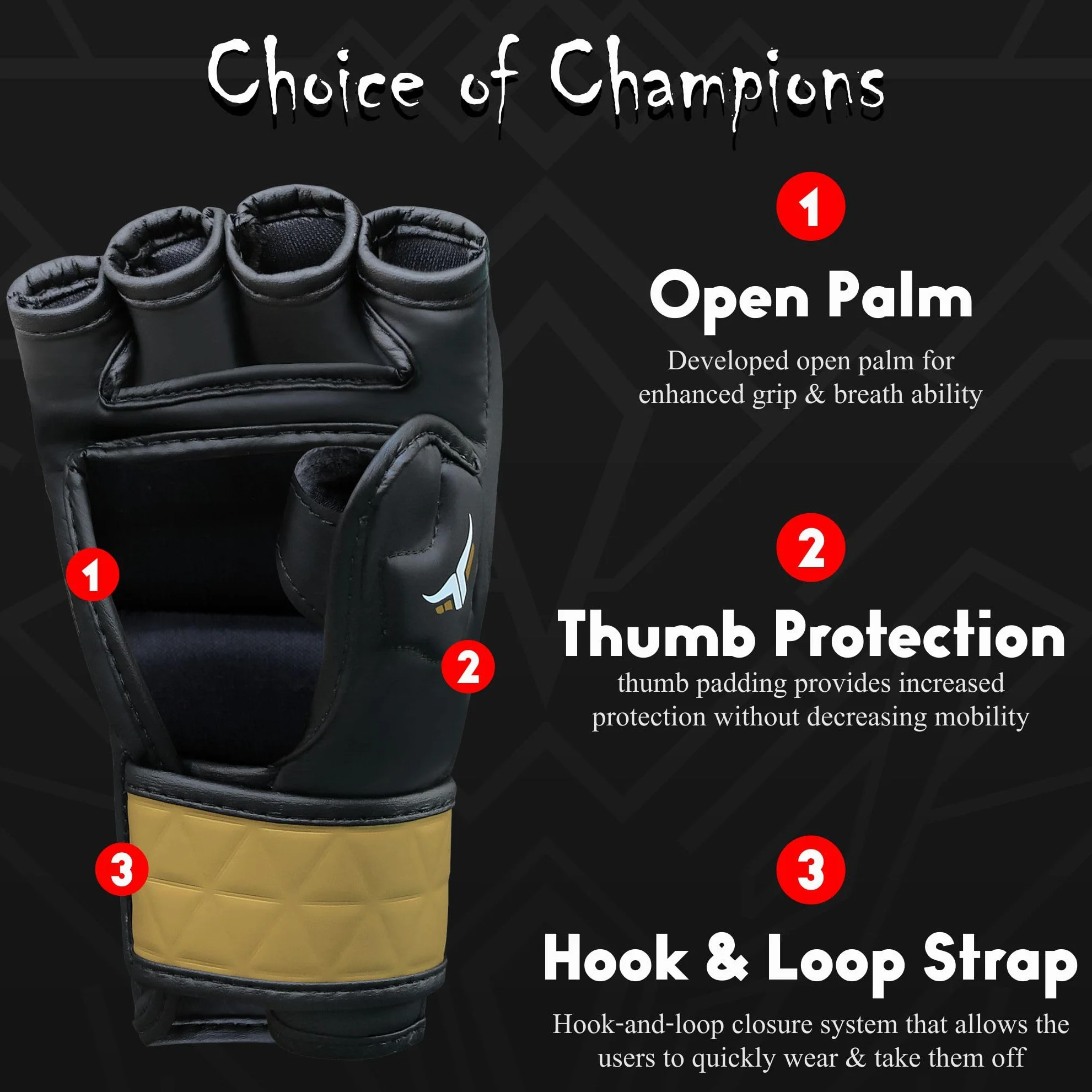 Guantes MMA para Hombre y Mujer – Guantes Sparring Open Palm Transpirables para Kickboxing, Muay Thai, Entrenamiento