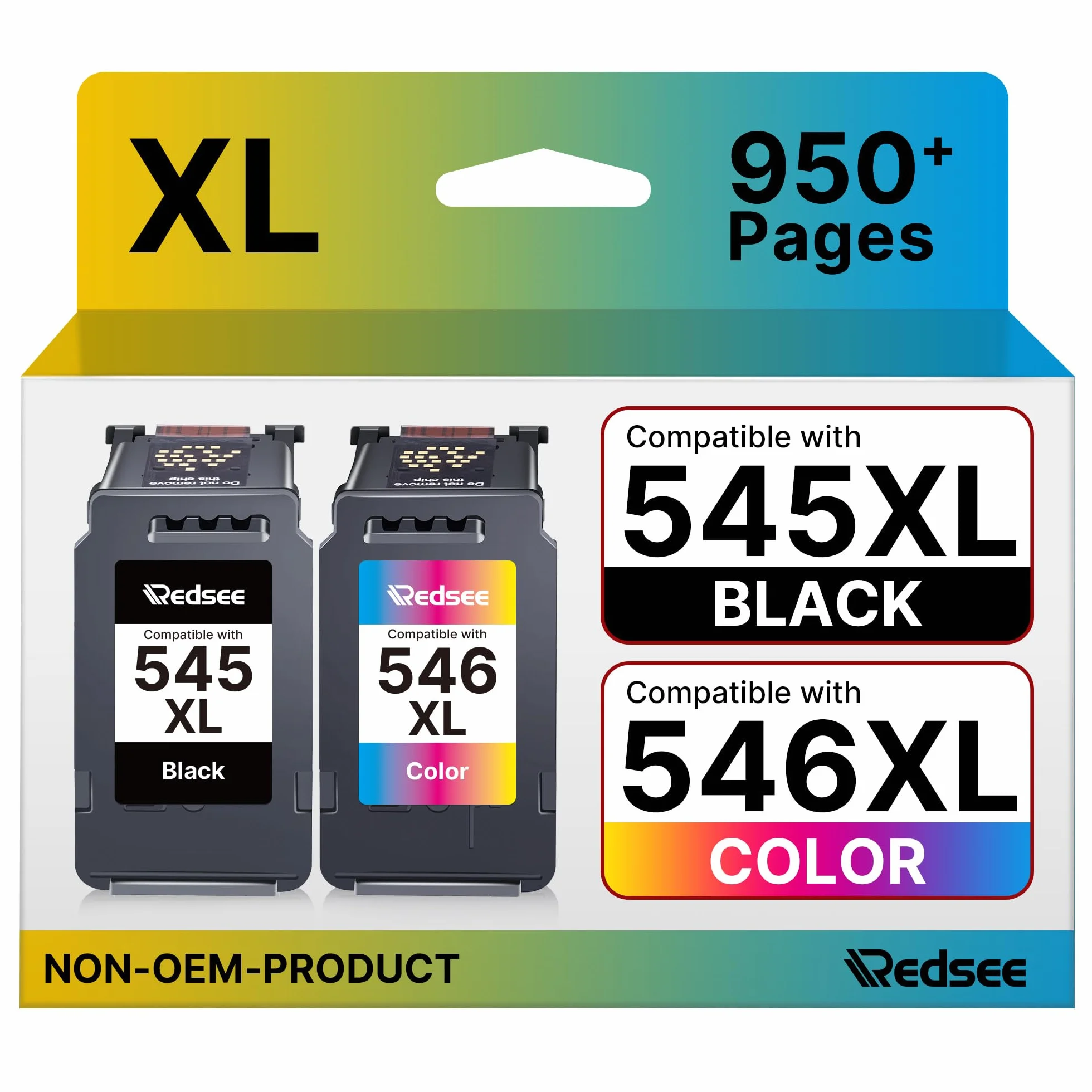Cartuchos de Tinta Compatible Canon 545 XL 546 XL PG-545XL CL-546XL para Pixma TS3150 TS3151 MG2550S MG2550 MG2950 TR4550 TR4551 MX495 Negra y Color