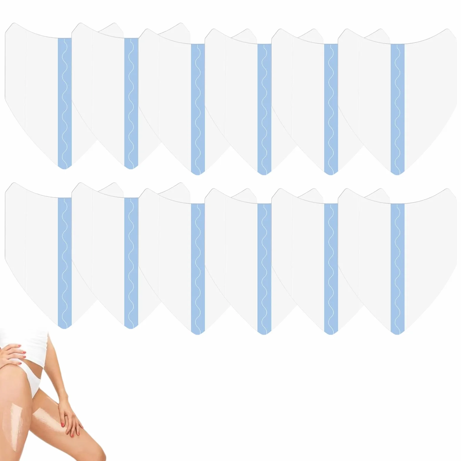 Parches antirozaduras para muslos 12 unidades protección invisible mujer almohadillas antifricción transpirables