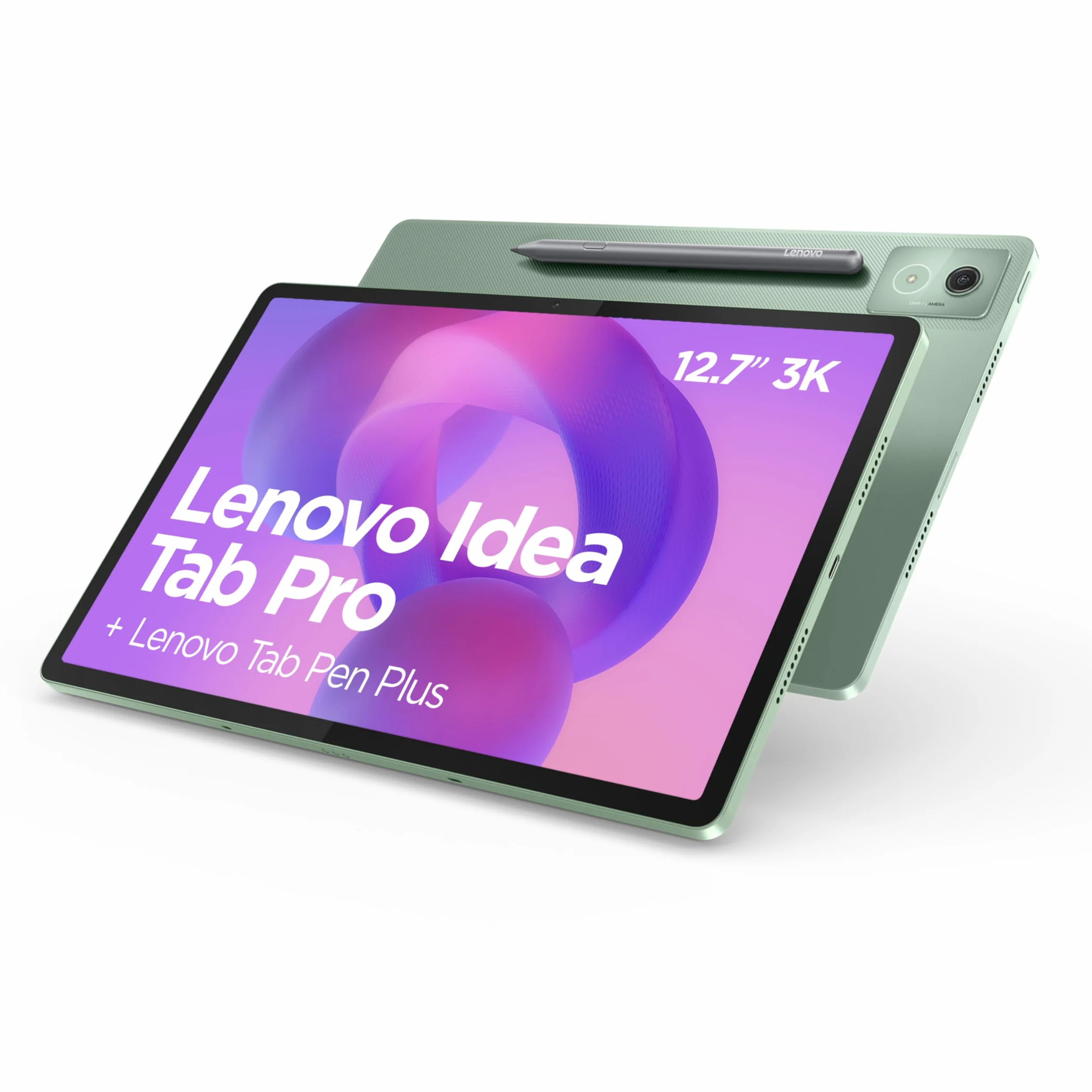 Lenovo Idea Tab Pro 12.7" 3K Tablet, MediaTek Dimensity 8300, 8GB RAM, 256GB, 144Hz, Wi-Fi 6E, Bluetooth 5.3, Android 14, Verde, Pen Included
