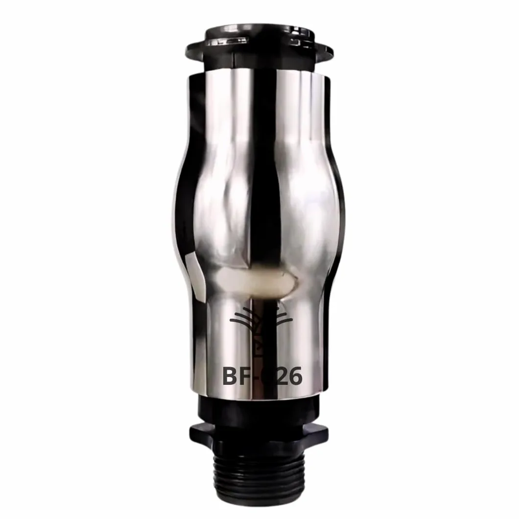 Boquilla para Fuentes de Jardin Columna Espumosa Chorro Espumoso Cascada de Agua 1" Acero Inoxidable y Plástico(BF-026)