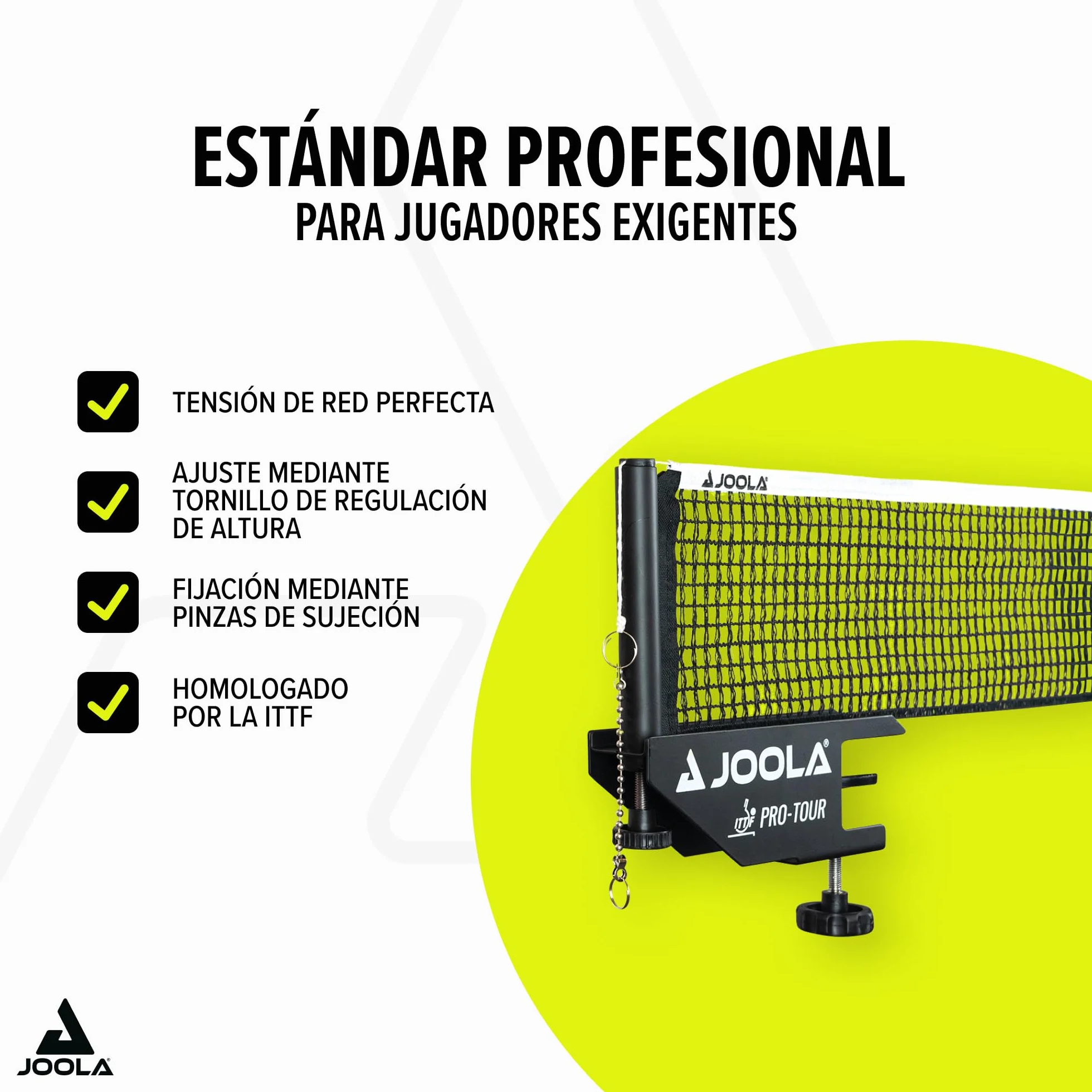 Joola Post-Set Pro Tour Tischtennisnetz, Schwarz, 152 cm
