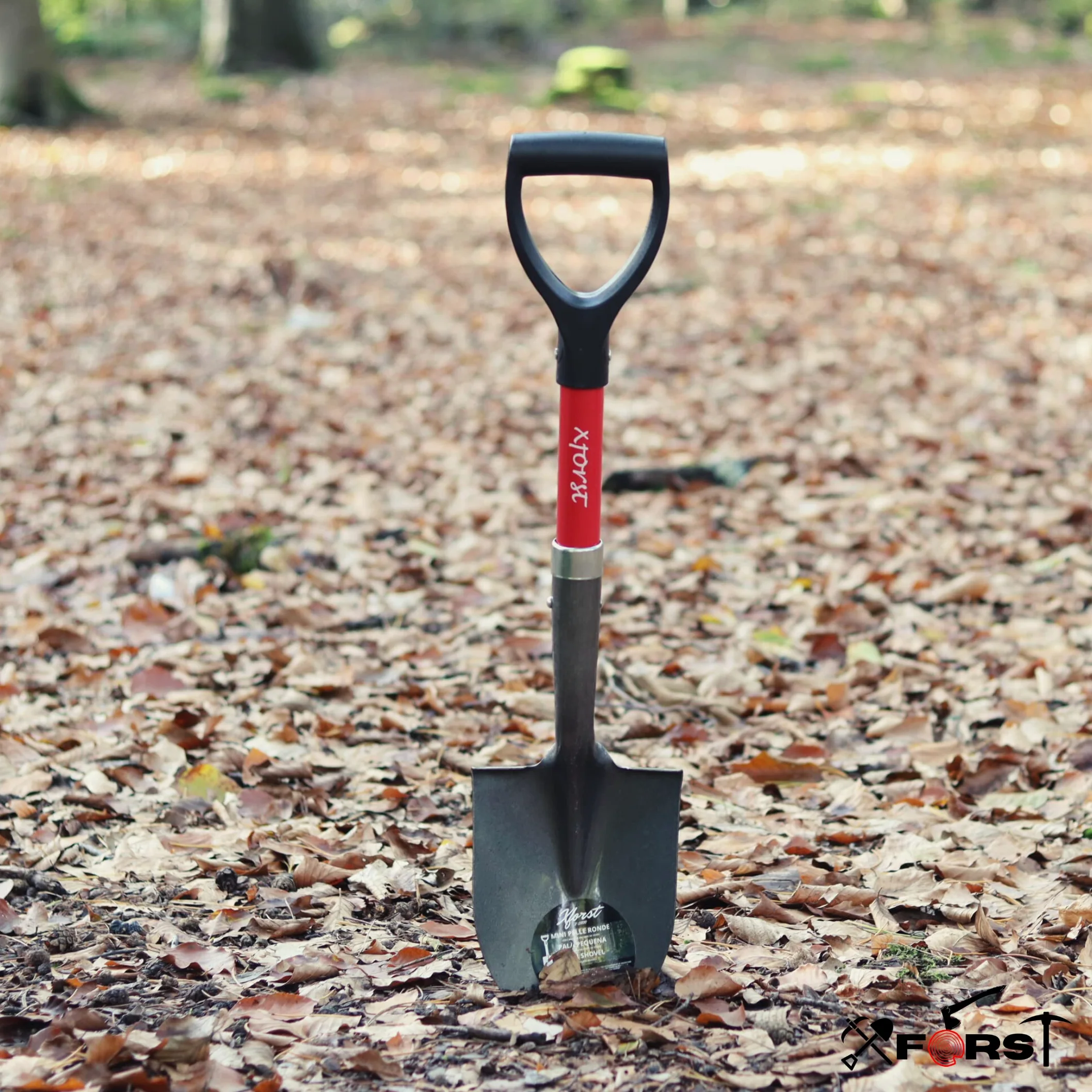 Xforst Juego de jardinería con pioche y Mini Pala, con Mangos de Fibra de Vidrio y Cabezales de Acero Forjado, Resistentes y Ligeros, Ideal para jardinería, Senderismo y prospección.