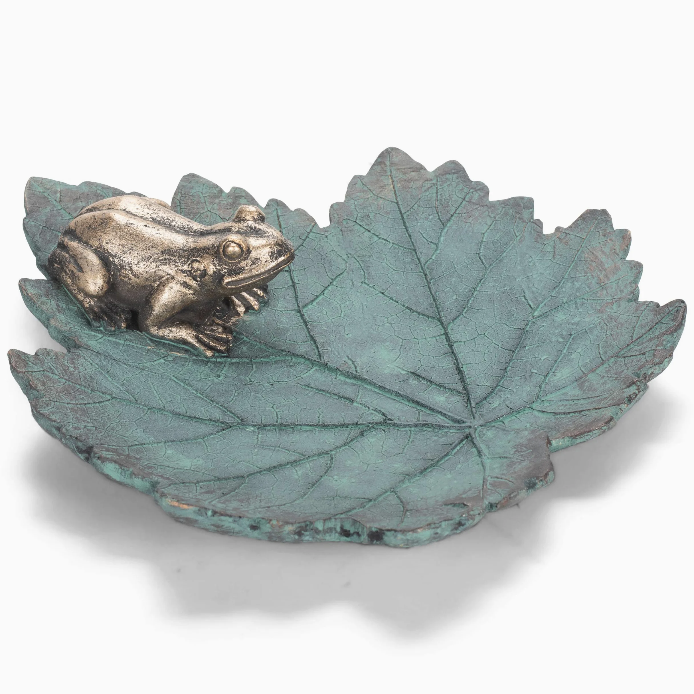 Roman 12187 - Baño para pájaros con hojas de rana (2,25 pulgadas) de altura