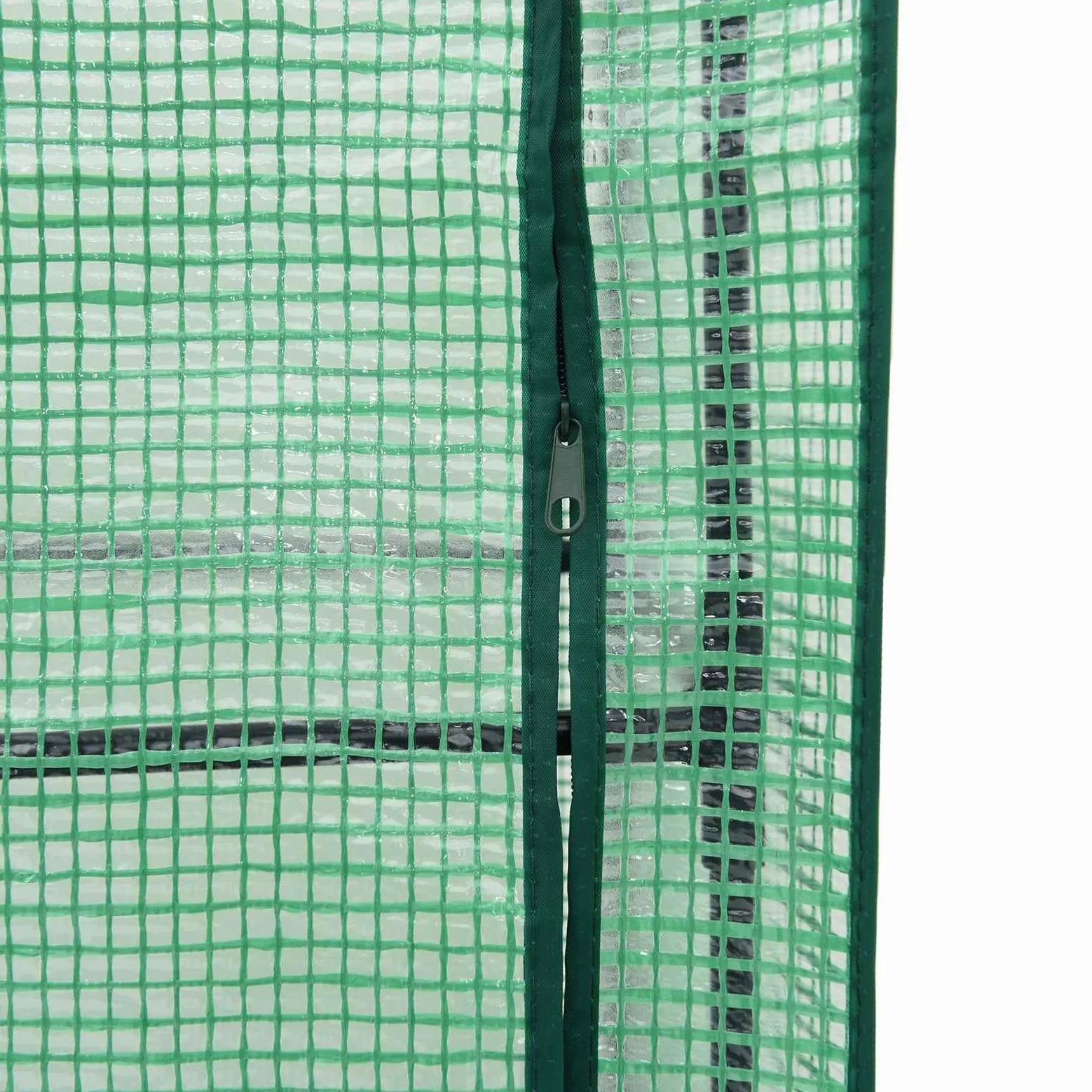 Macetero móvil con cubierta de invernadero, color blanco, PP, 40 x 40 x 145 cm | Cama elevada con aspecto de ratán para patio y jardín, incluye cubierta y prácticas para el suelo.