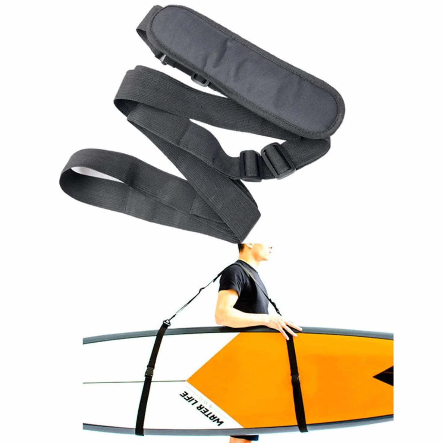 Correa para Tabla de Surf Ajustable, Correa de Transporte SUP, Stand Up Paddle, Canoa, Longboard