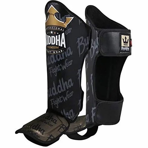 Espinilleras Muay Thai MMA Kick Boxing Epic Piel Sintética Talla M