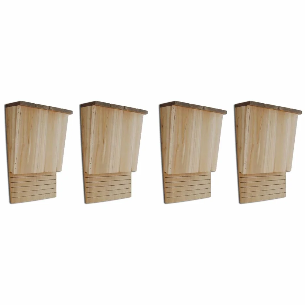 vidaXL 4X Casa Muerciélagos Madera 22x12x34 cm Casetas Mascotas Jaulas Nidos