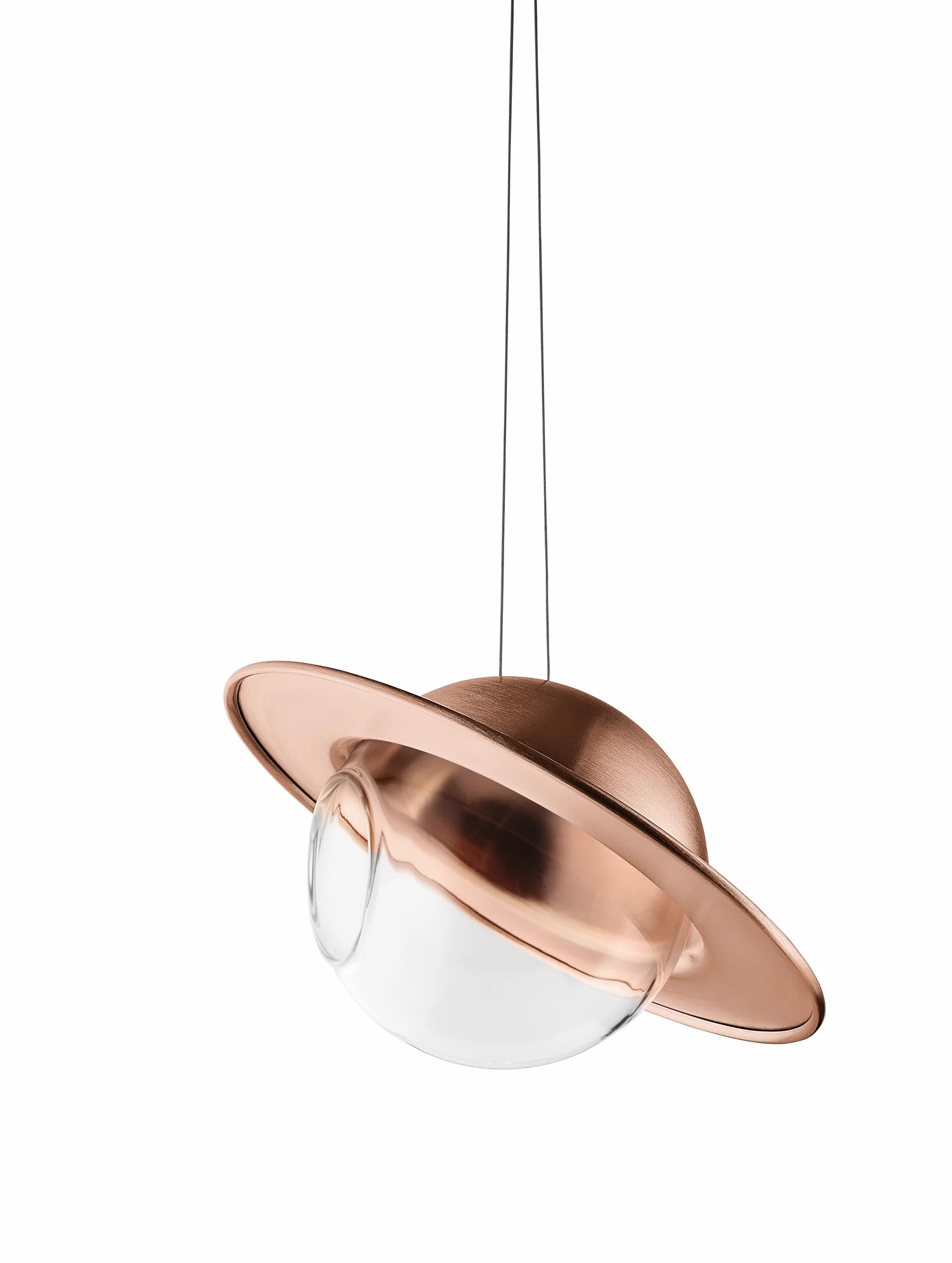 EVA Solo Saturn - Comedero para pájaros de Cobre, comedero con orbe de Vidrio Transparente y Techo Protector, Disfruta de pájaros de jardín Durante Todo el año, Resistente a Todo Tipo de Clima y bajo