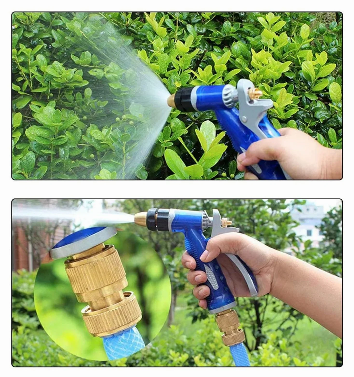 Boquilla De Pistola Riego Alta Presión For Jardín, Ajustable, Agua, Manguera Césped, Pulverizador Multifunción, Herramienta Limpieza FáCil De Usar(White*10)