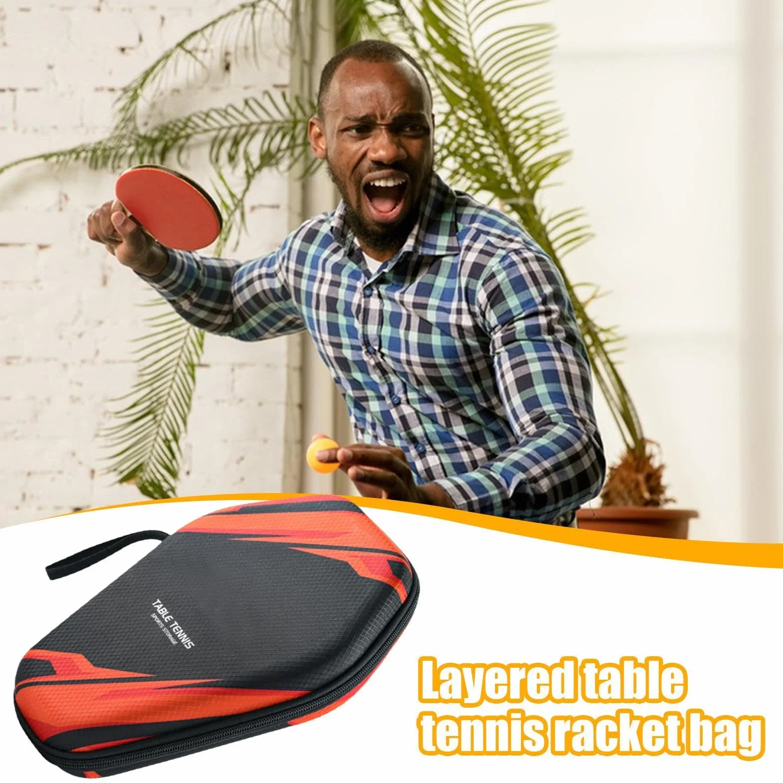 Funda Impermeable para Paleta de Ping Pong, Bolsa de Almacenamiento Organizadora a Prueba de Polvo