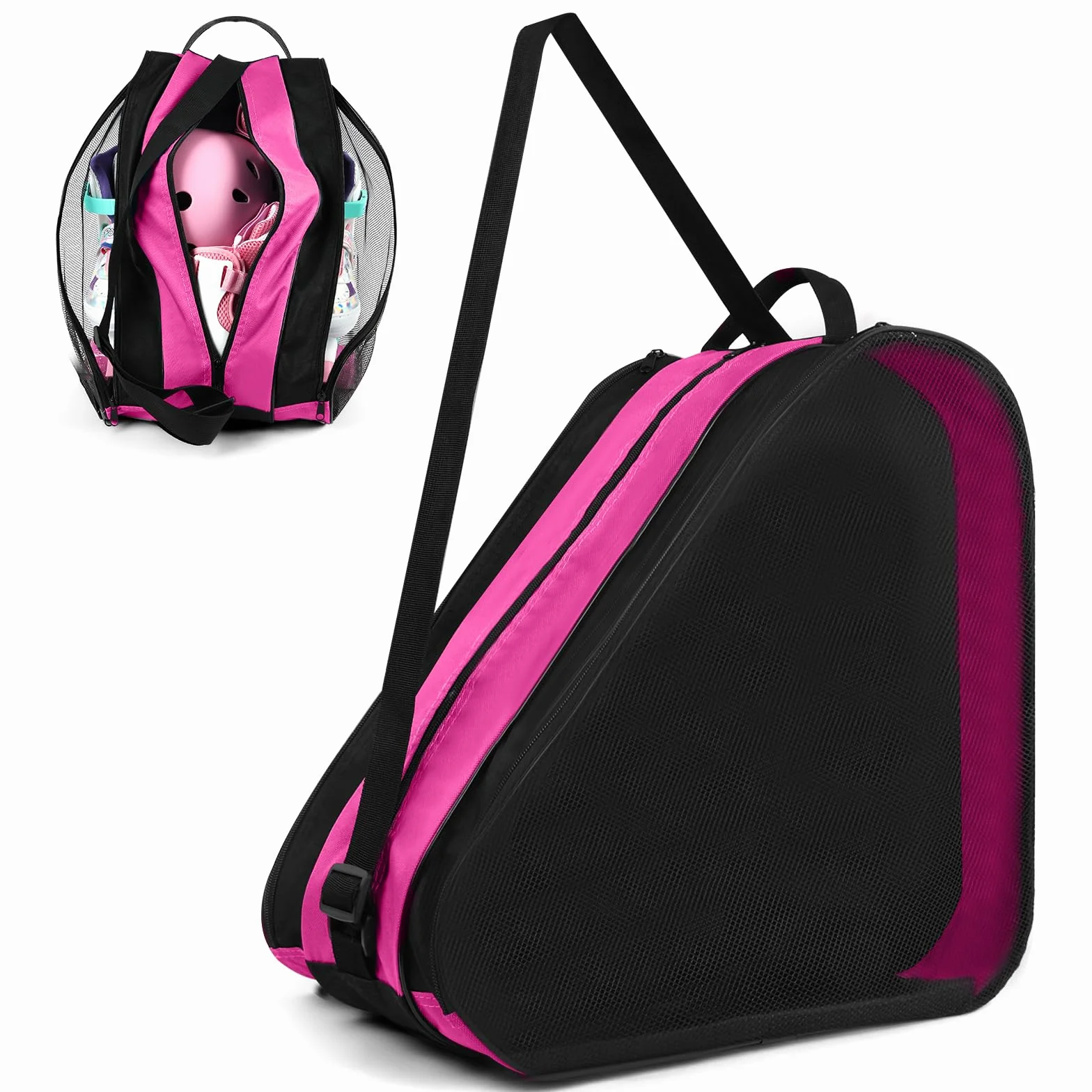 Bolsa para Patines flintronic, Mochila Patines en Linea 4 Ruedas con Correa Ajustable, 3 Compartimentos