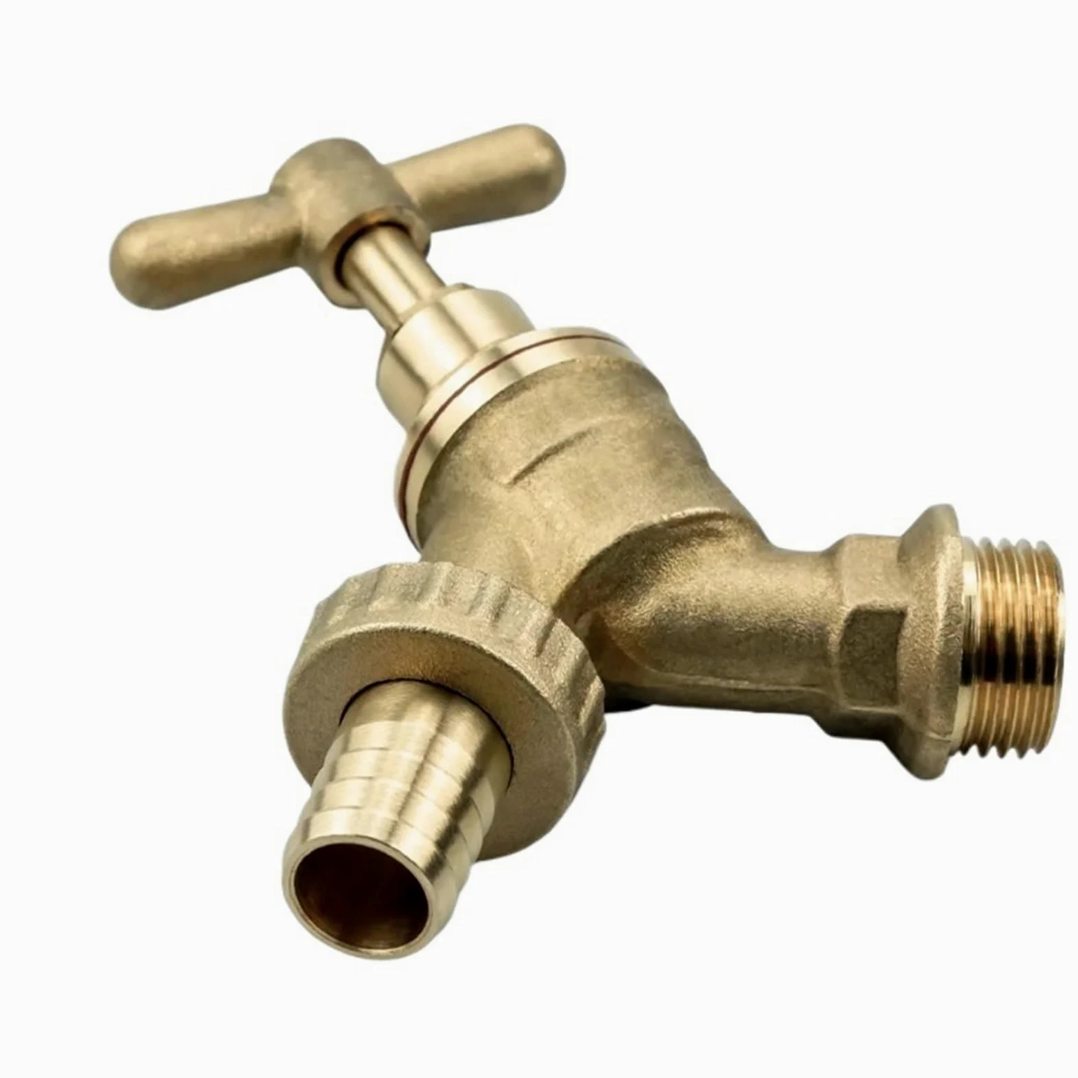 Grifos de jardín exteriores de 1/2" x 3/4", grifo de agua, válvula de cierre en forma de T, grifo