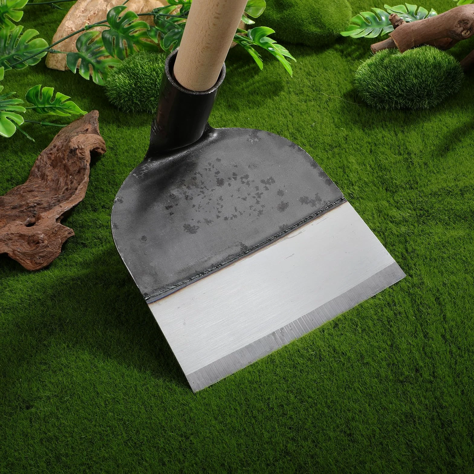 Pequeña Azada de Jardín de Acero Inoxidable Multiusos | Deshierbar y Jardinería, No se Deforma, Herramienta Resistente para Cultivar Hortalizas