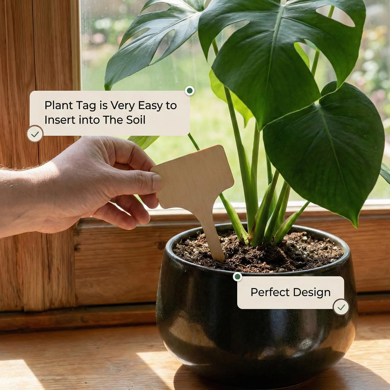 etiquetas plantas etiquetas jardin etiquetas plantas madera etiquetas para escribir etiquetas madera natural - set 40 piezas etiquetas resistentes duraderas lisas para huerto hierbas verduras
