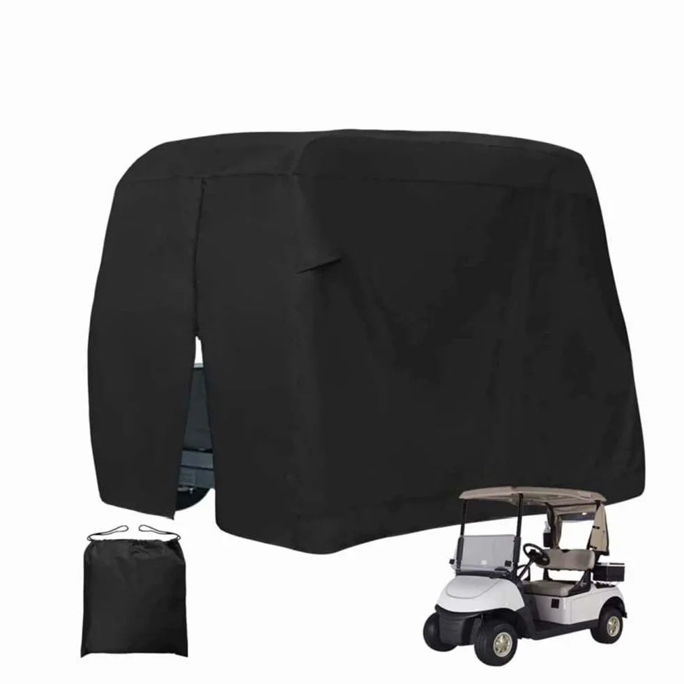Funda impermeable para carro de golf Oxford 420D protección UV correa antiviento cremallera bolsa almacenamiento