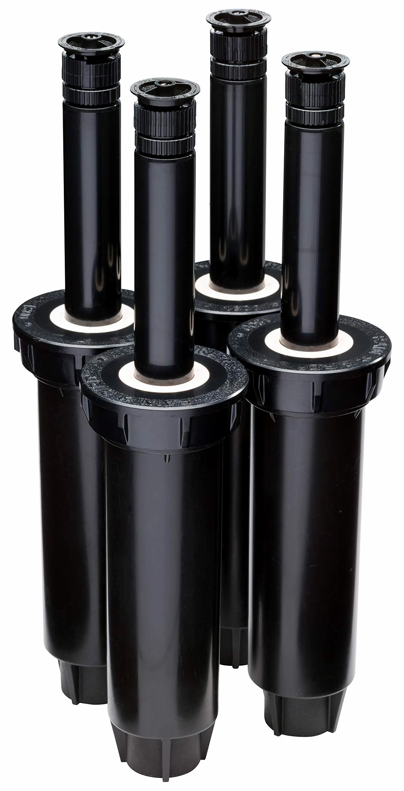 Rain Bird 1804AP4PK - Aspersor desplegable Profesional, patrón Ajustable de 0° a 360°, Distancia de pulverización de 8 a 15 pies, Altura emergente de 4 Pulgadas, Paquete de 4, Color Negro