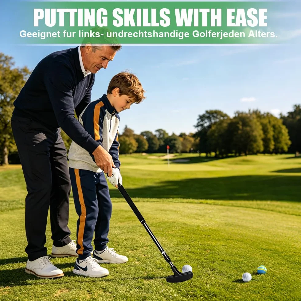 Putter de golf ajustable ambidiestro para zurdos y diestros, mini golf para hogar, exterior e interior