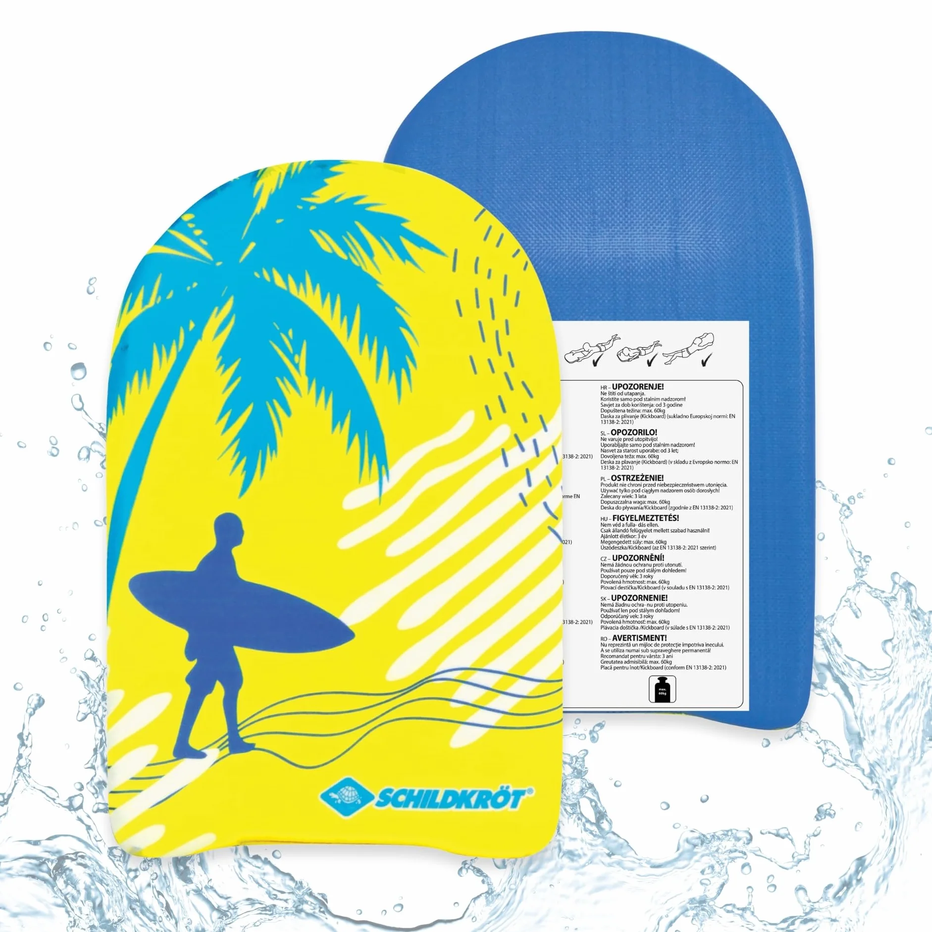 Schildkröt Tabla de Bodyboard 49 x 32 cm EPS Núcleo de Espuma Cubierta de Nailon 60 kg 970322