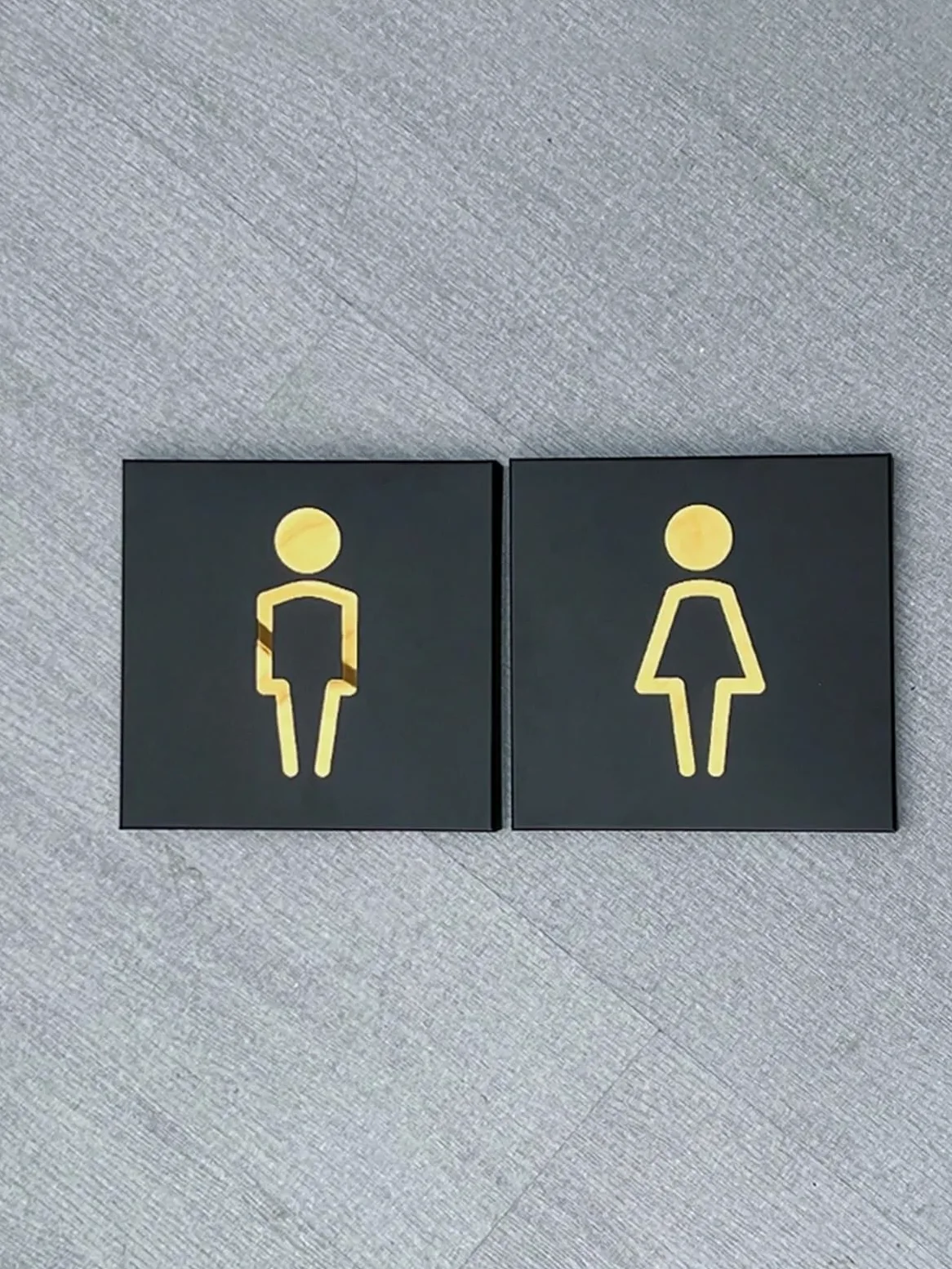Cartel Aseos Tablero de muestra baño for hombres y mujeres, Wc for puerta, señales, placas Metal masculinas femeninas
