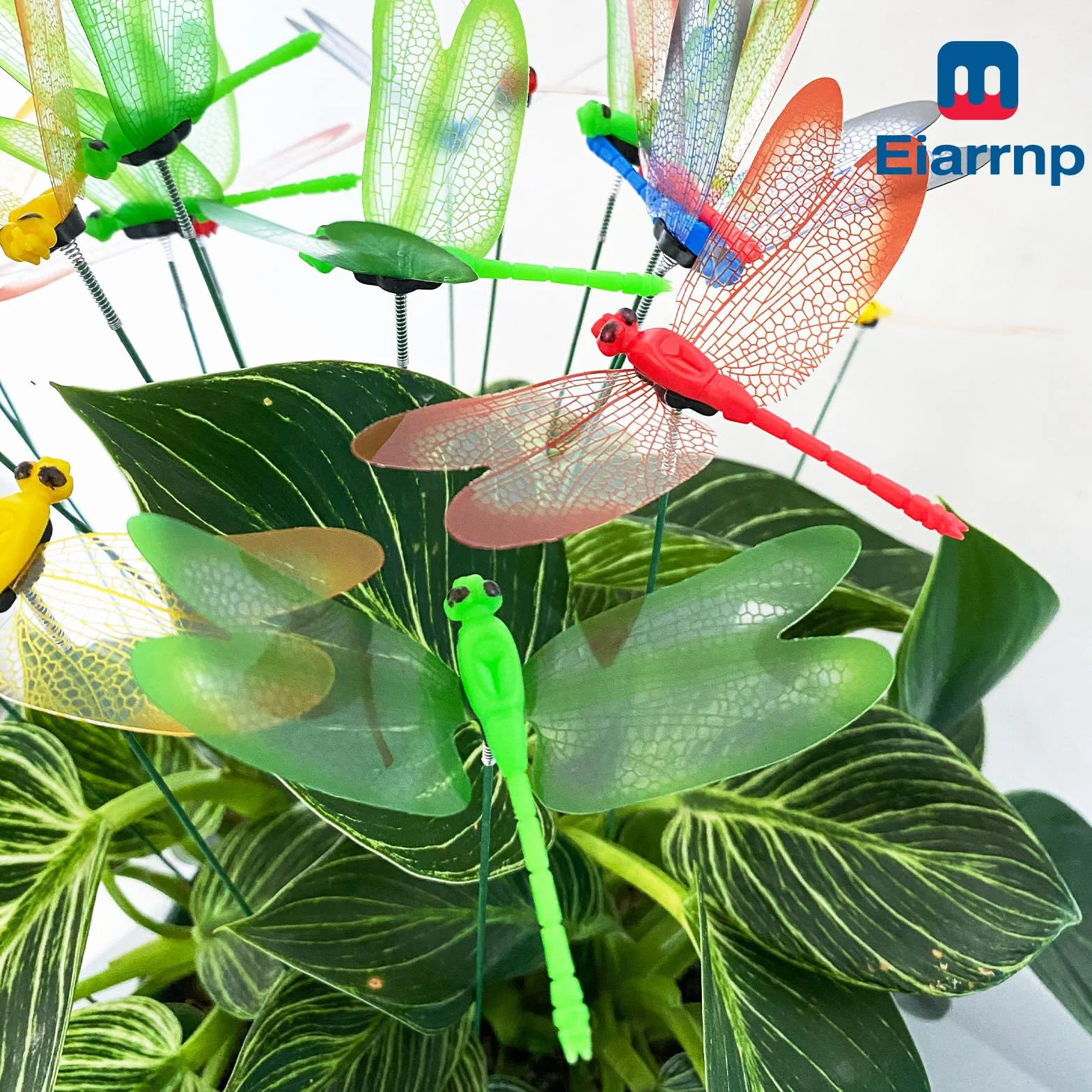 Estacas decorativas 3D de libélula para jardín, decoración de jardín para patio, césped, plantas, macetas, 12 piezas