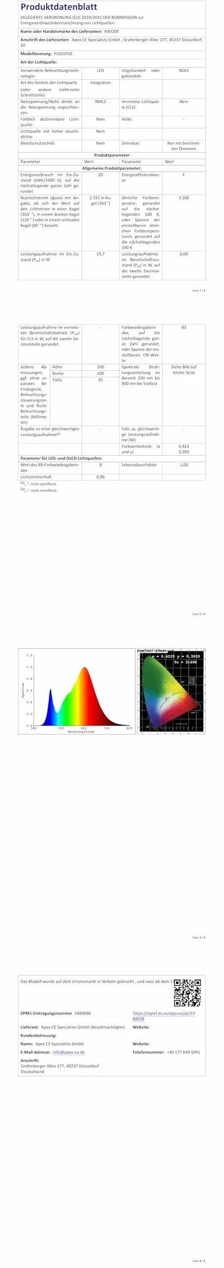 LED Proyector piscina Par56, iluminación de resina 20W 6000K, lámpara submarina IP68 PC, AC/DC 12V