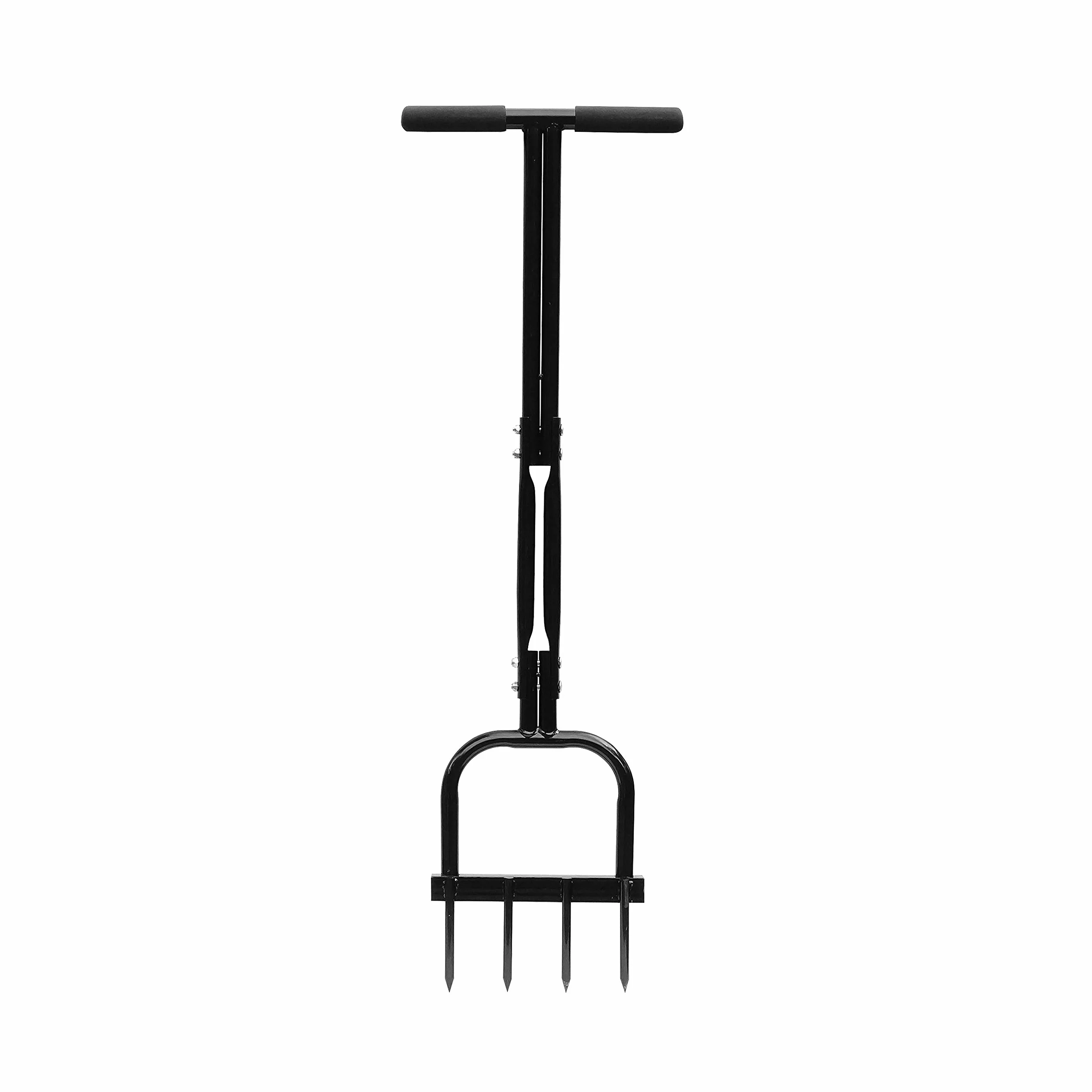Gardzen, Aireador de Pinchos Resistente para Suelos compactados y césped, 90 x 28 cm, Negro