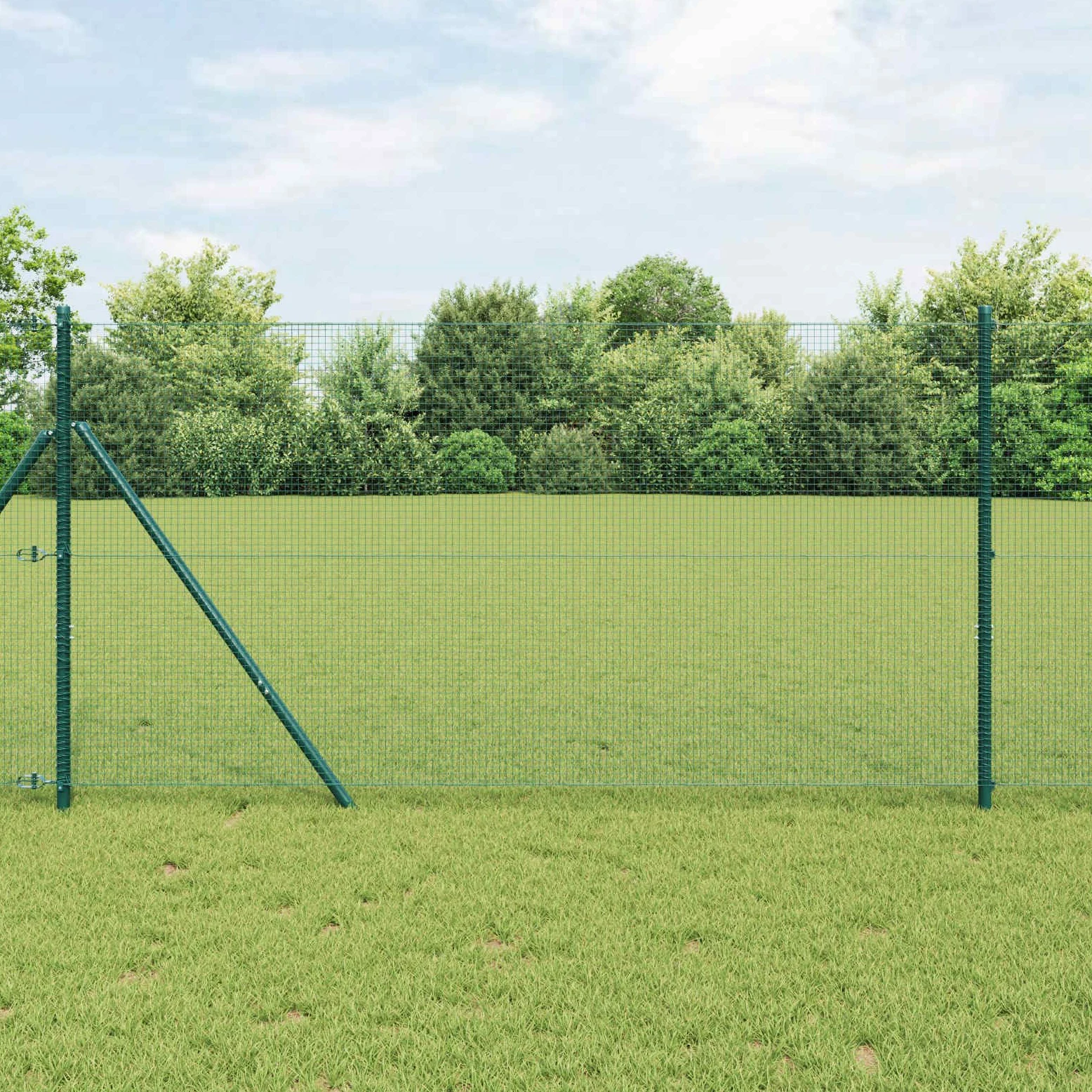 Valla de alambre soldada verde, 1,2 x 10 m, resistente al agua, protección visual, fácil montaje, ideal para jardín y terraza