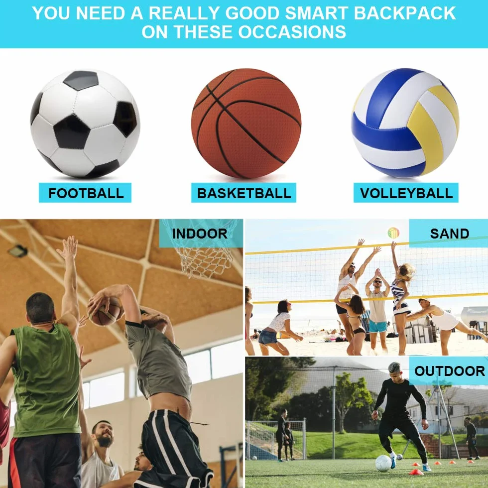 Bolsa de Baloncesto Impermeable, Bolsa de Hombro con Bolsillo de Bola, Negra