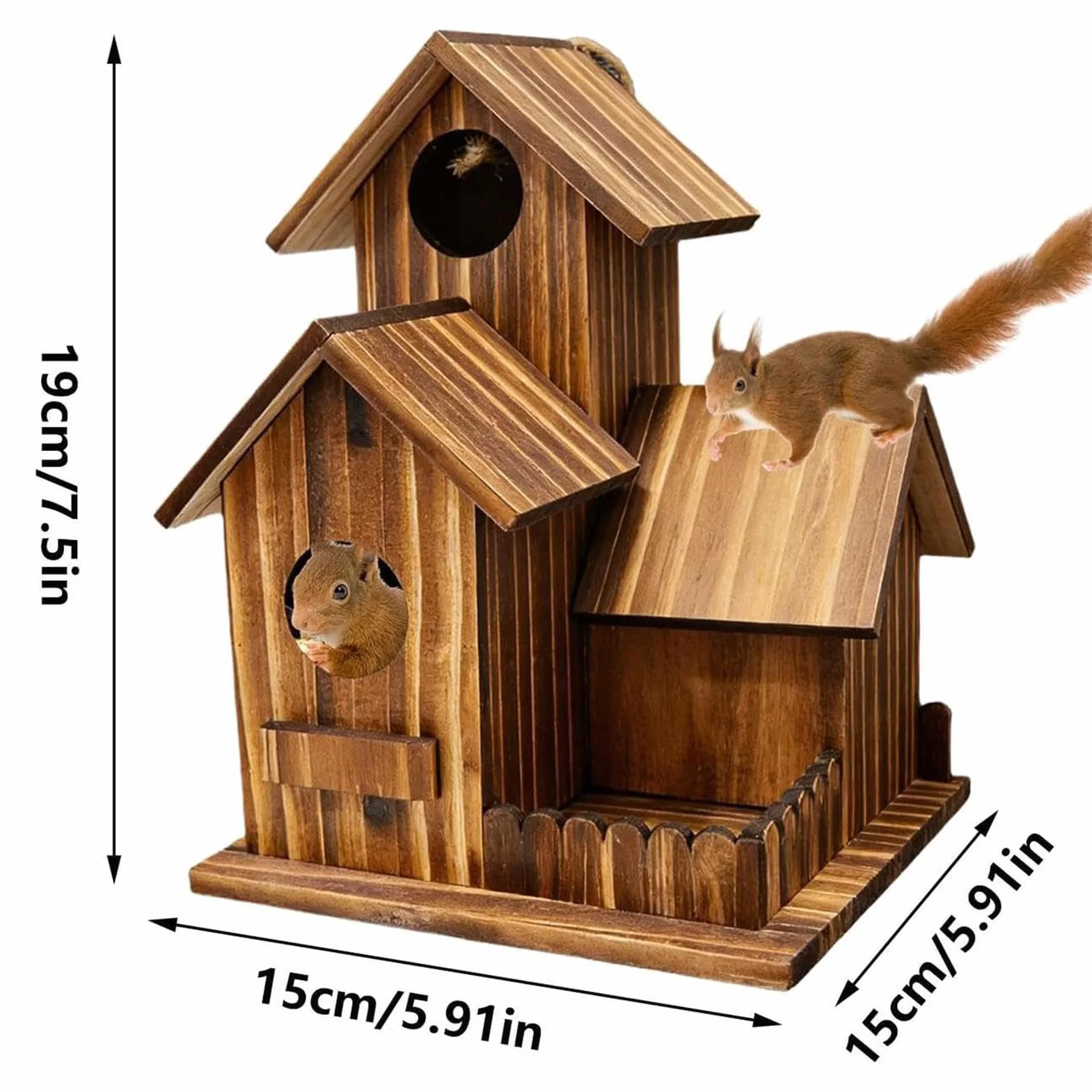 Casita para Ardillas, Cuenco con Toldo Chipmunk - Caseta de Agua para Ardillas,De Exterior, Patio, Jardín, Terraza, Árbol, Ventana, Pícnic, Casa Ardillas, Hogar Pájaros, Zona Juegos
