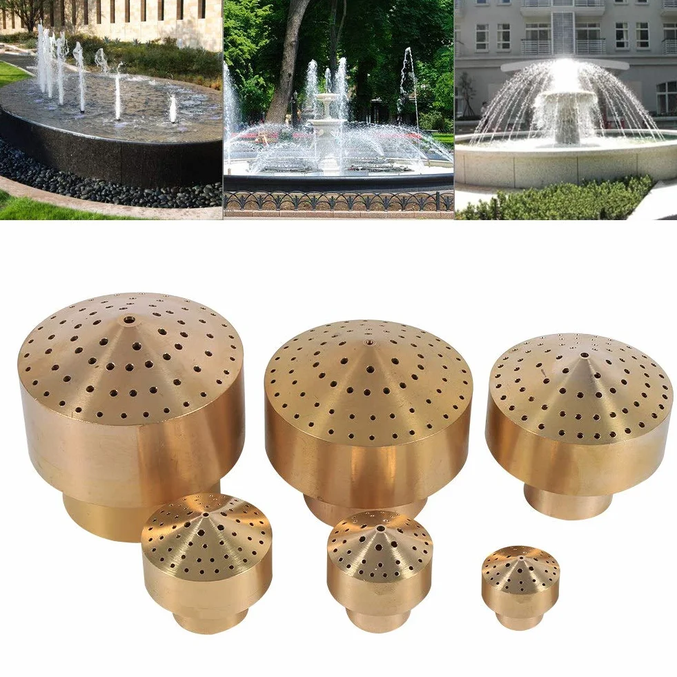 Boquilla de Fuente de Agua, Haofy Rociador de Latón con Forma de Fuegos Artificiales Columna Estilo, Reemplazo de la Cabeza del Rociador para Estanques de Jardín o Parque