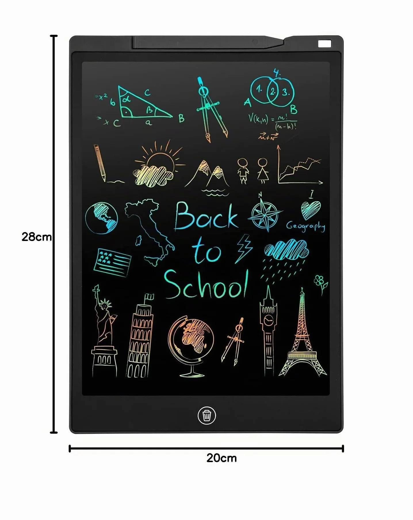 Tableta Escritura LCD Color 12'' Pizarra Magnética Infantil Cuaderno Digital Dibujo Niños Juguete Educativo Regalo