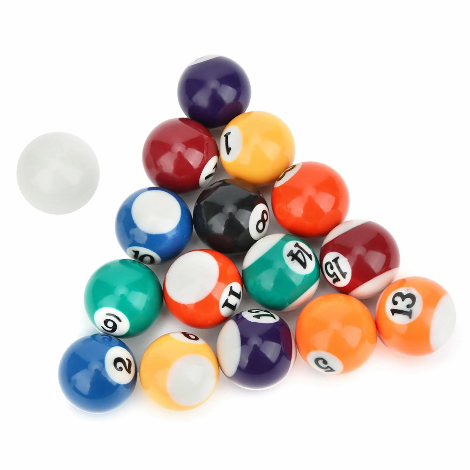 GOTOTOP Mini Juego de Billar 16 Piezas 32 mm Resina para Niños