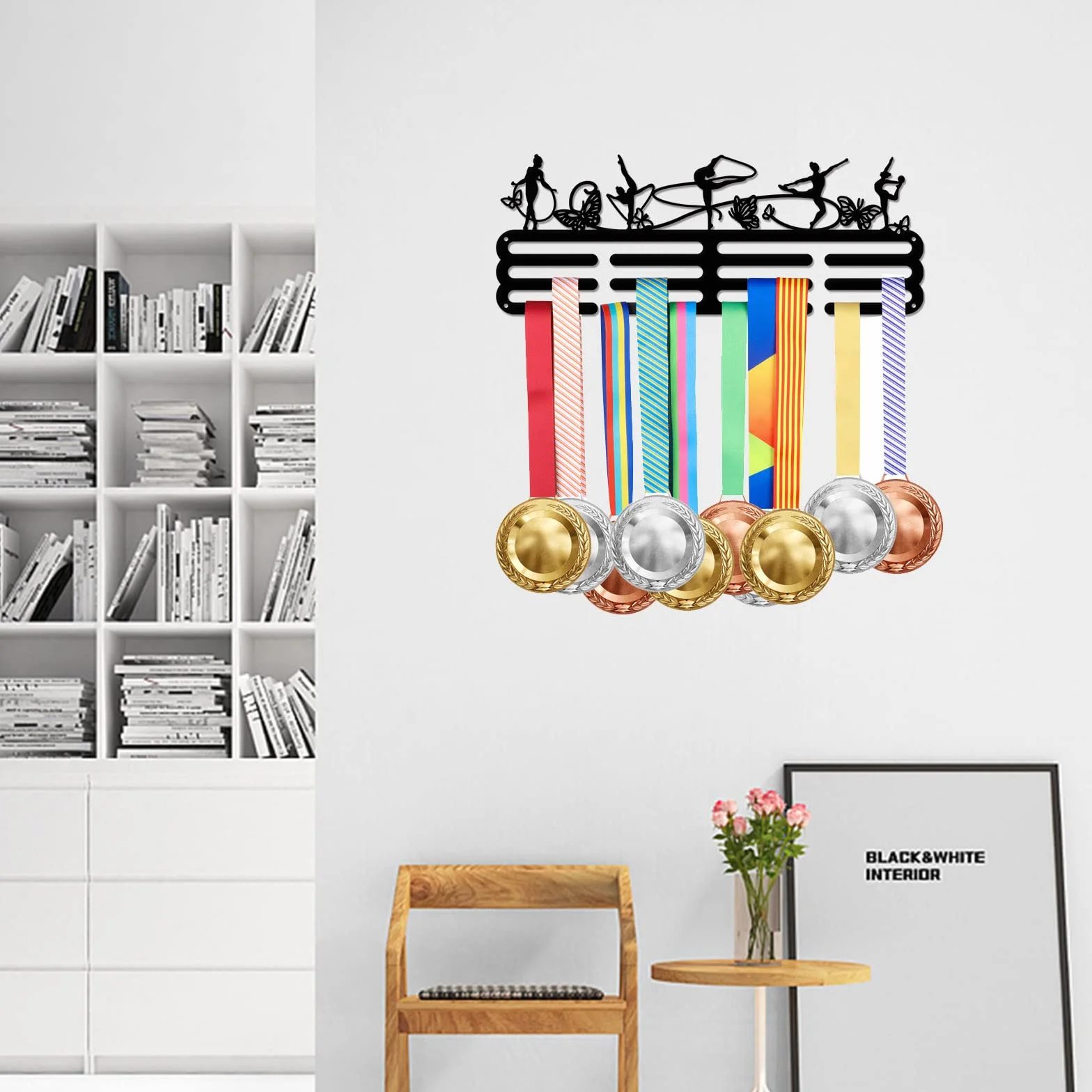 SUPERDANT Medallero Gimnasia Ritmica Colgador de Medallas Porta Medallas 40x15CM