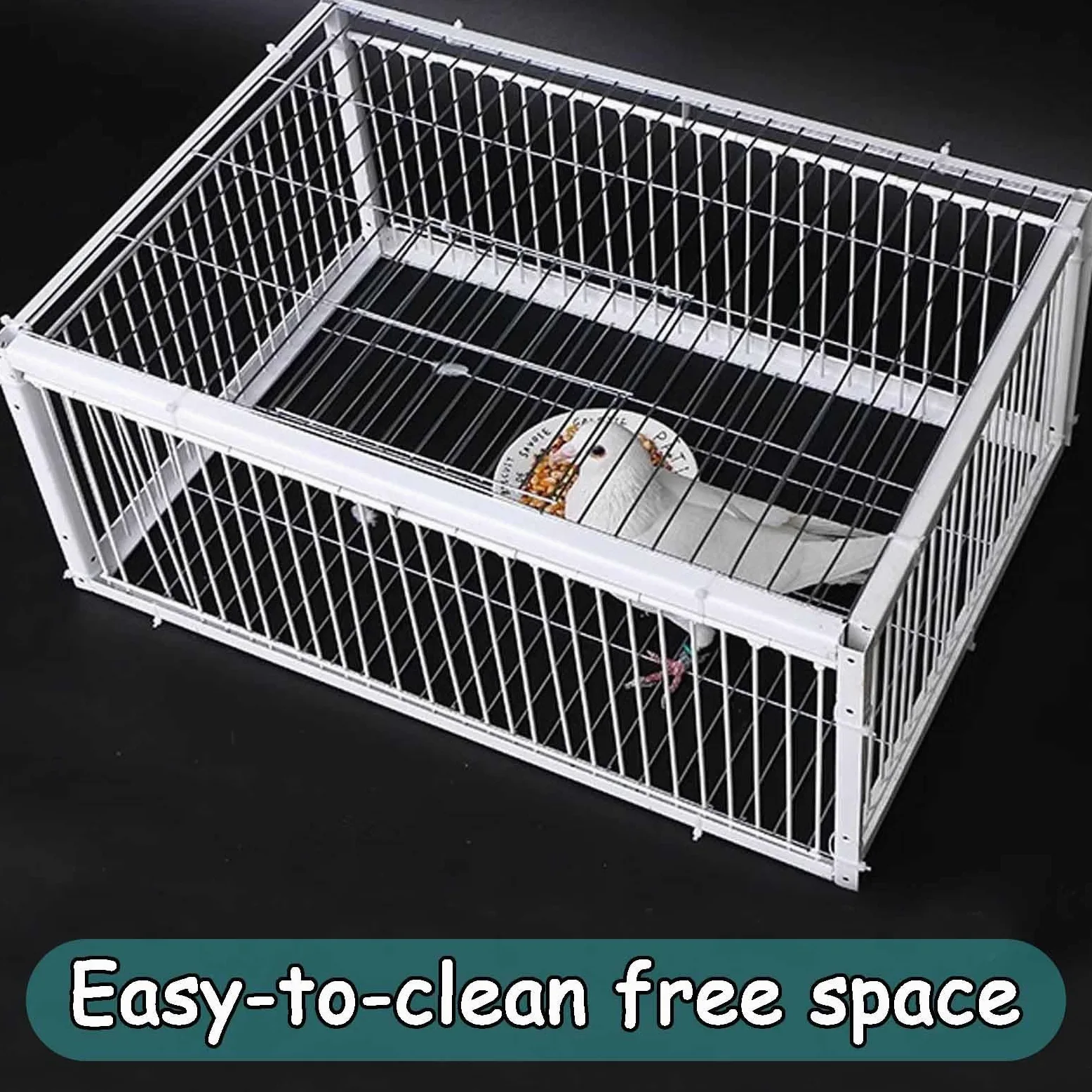 Trampa para Pájaros Jaula Trampa Cuatro entradas Trampa para Palomas con tragaluces diseño antiescape Apto para Palomas Loros Cuervos pájaros(60x40x26cm)