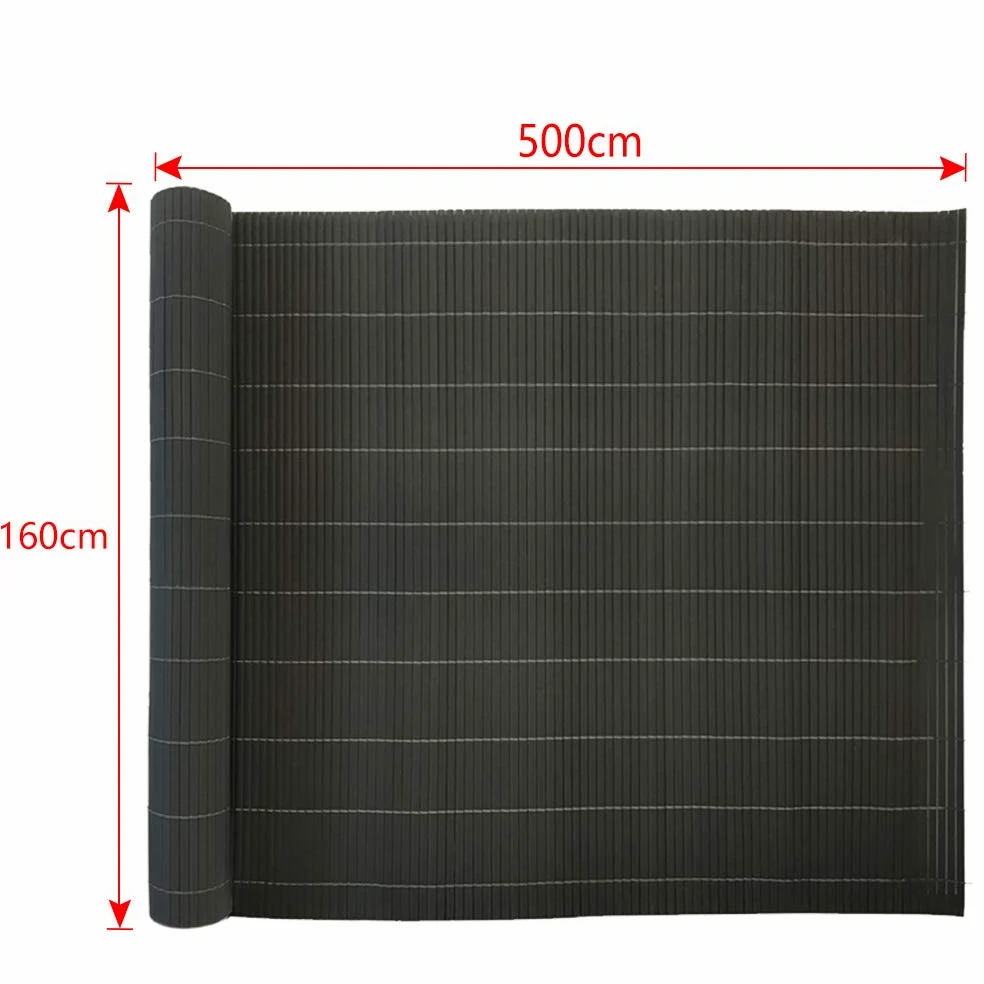 NAIZY Pantalla Privacidad PVC 160x500cm Valla Jardín Antracita Protección UV Opaca Balcón, Terraza