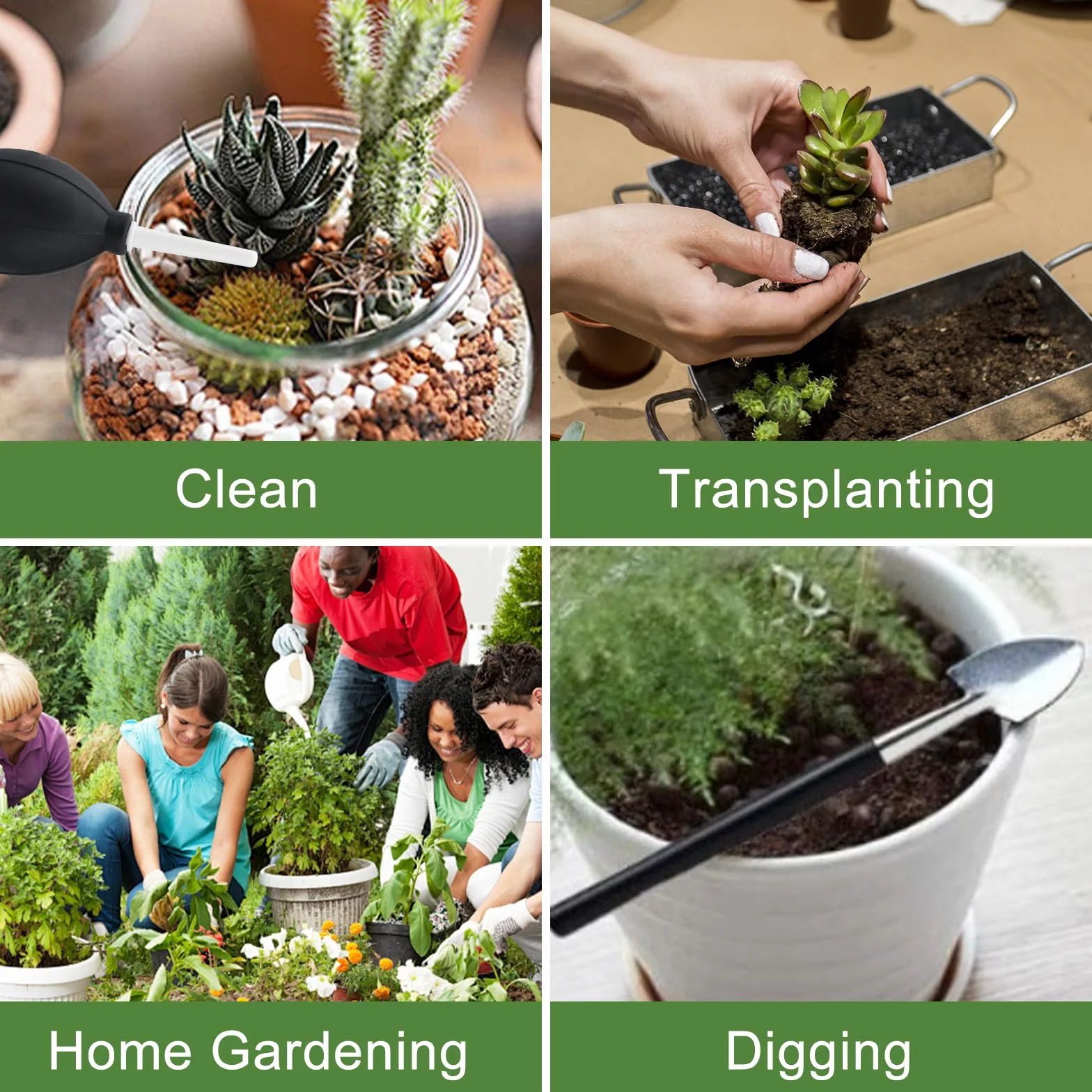 JOYBOY Juego de Herramientas de Jardín,Mini Herramientas de Jardinería,Estera para Plantas de Jardín,Kit de Jardinería Bolsa de Jardín,Herramientas para Plantas Suculentas Set,Herramientas Bonsai Kit
