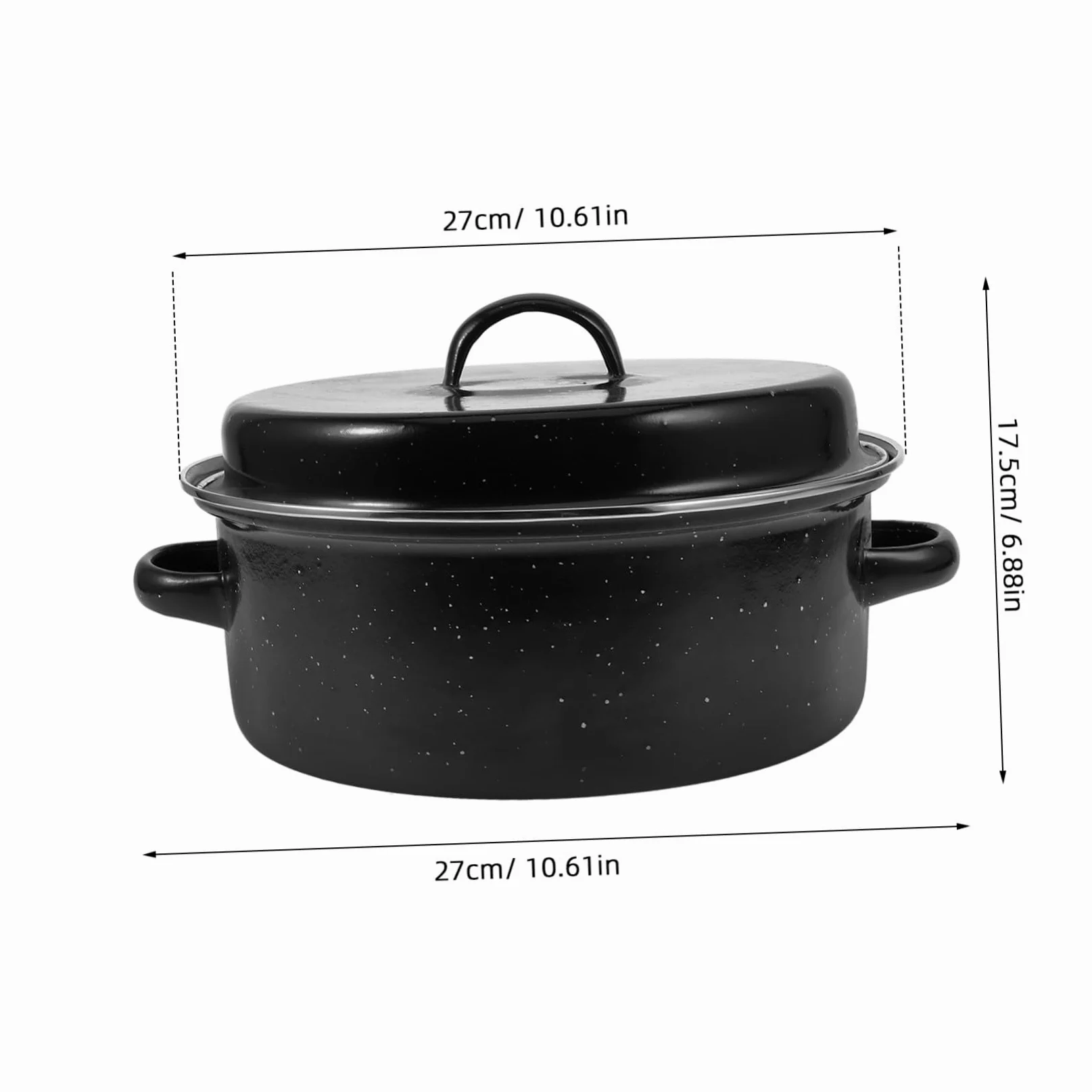 Olla Enameled Para Asar Tapa Doble Asa Resistente Altas Temperaturas