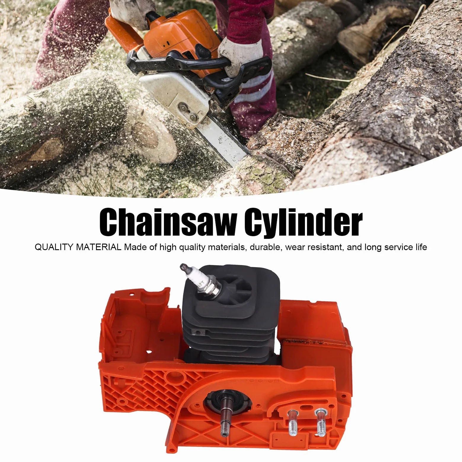 Cilindro del cárter Cilindro del cárter de 40 mm con bujía para motosierra 136 137 141 142 530071991