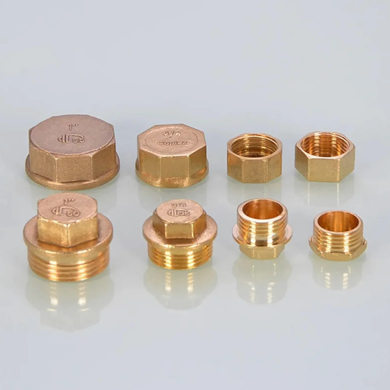 Conector rápido de latón con rosca macho y hembra de 1/8, 1/4, 3/8, 1/2 y 3/4 pulgadas, adaptador universal for grifo.(1l2 Female,10pcs)