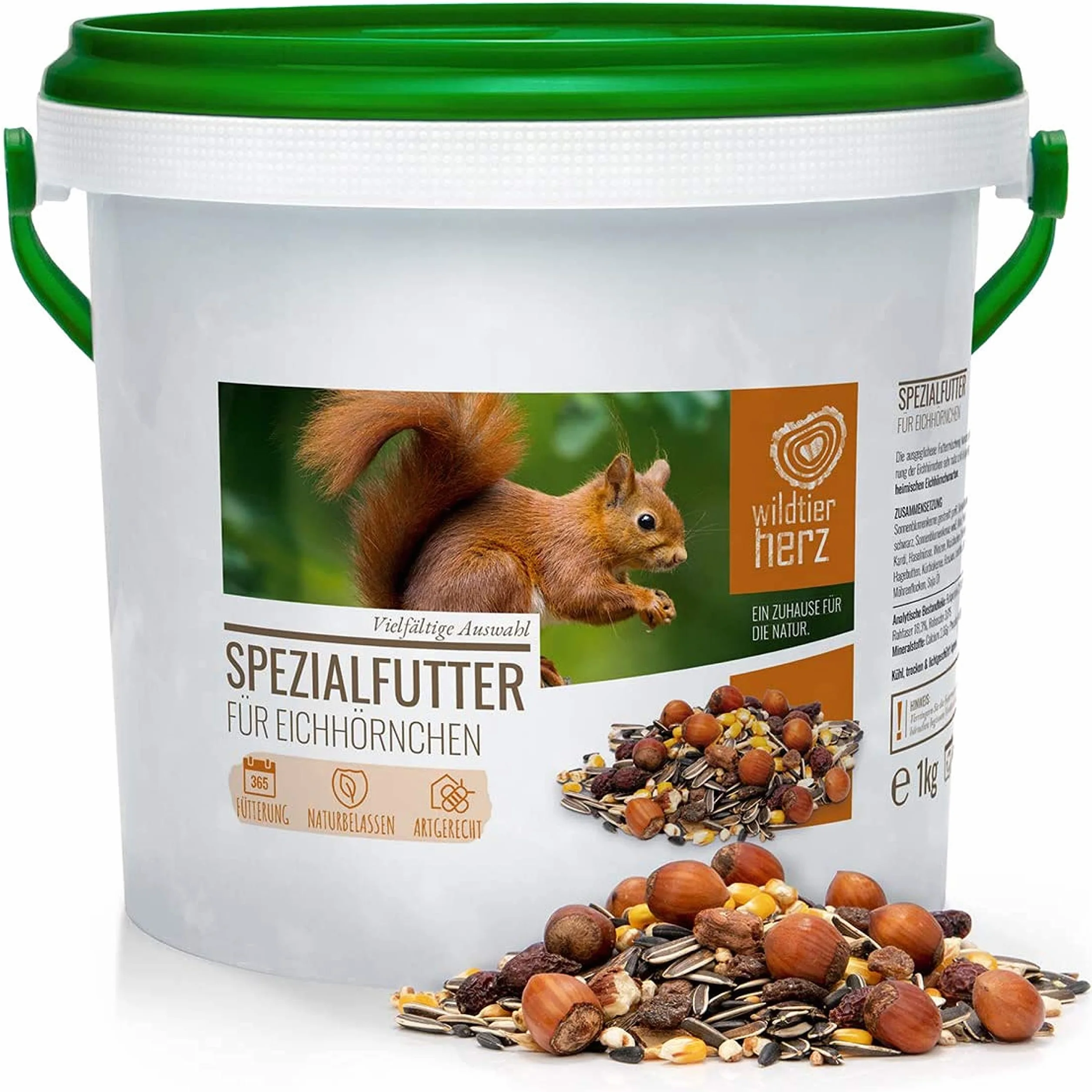 wildtier herz I Alimentación para Ardillas 1kg I Comida de Ardillas para Alimentos - Alimento para Ardilla