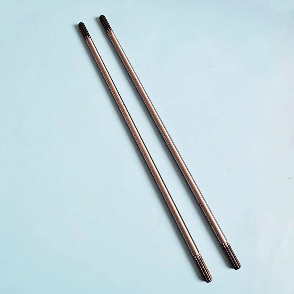 Eje de transmisión de 9 Dientes y 8 mm para Tubos de 26 mm, Compatible con recortadoras y excavadoras manuales, Longitud de 330 mm(2 x Drive Shaft)