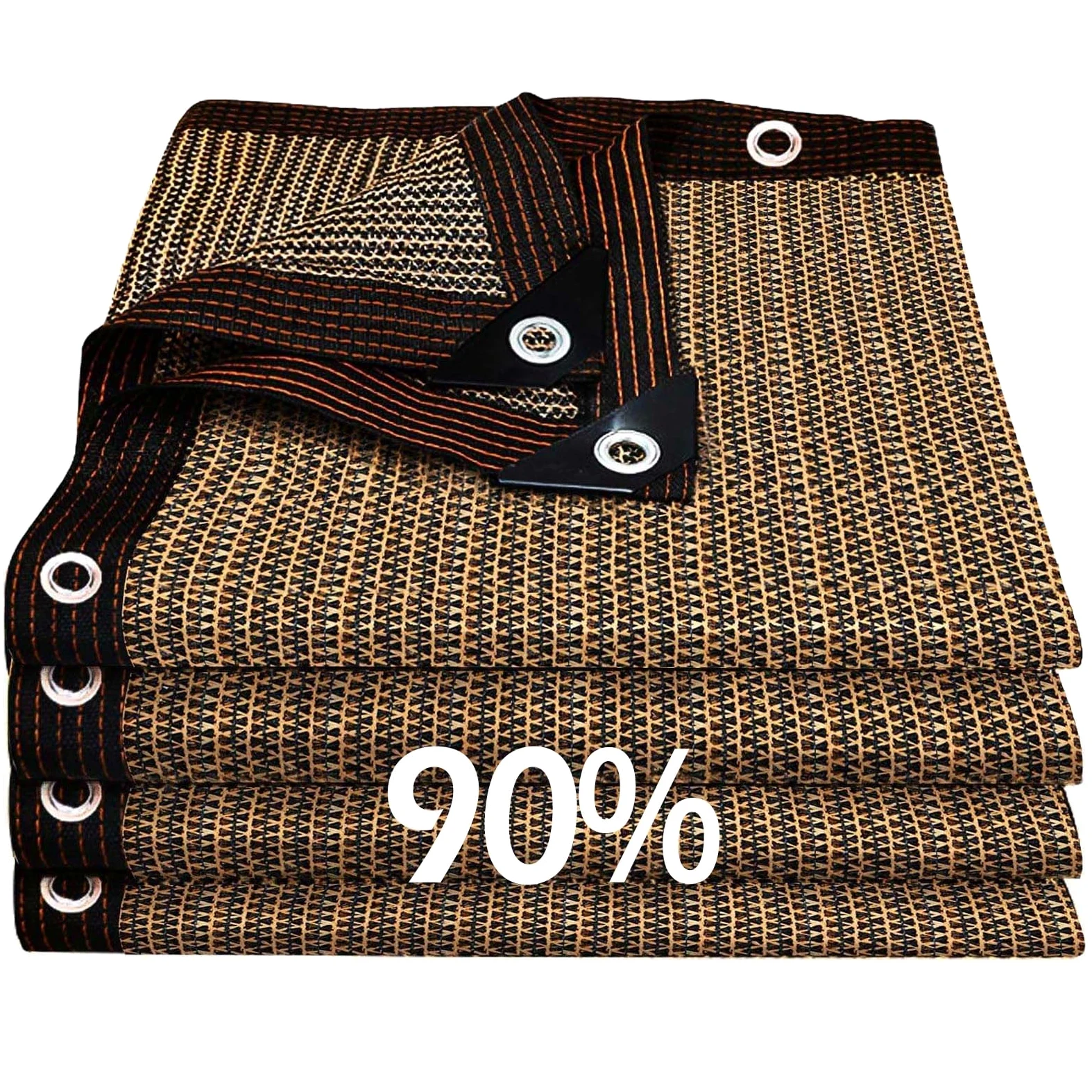 Toldo Vela de Sombra Rectangular, Malla Sombra para Jardin Exterior Protección UV del 90%, 2x2 2x3 3x3 3x4 3x5 4x4 4x5 4x6 5x5 6x4 Tela de Sombra con Ojales, Color del café(3x5m)
