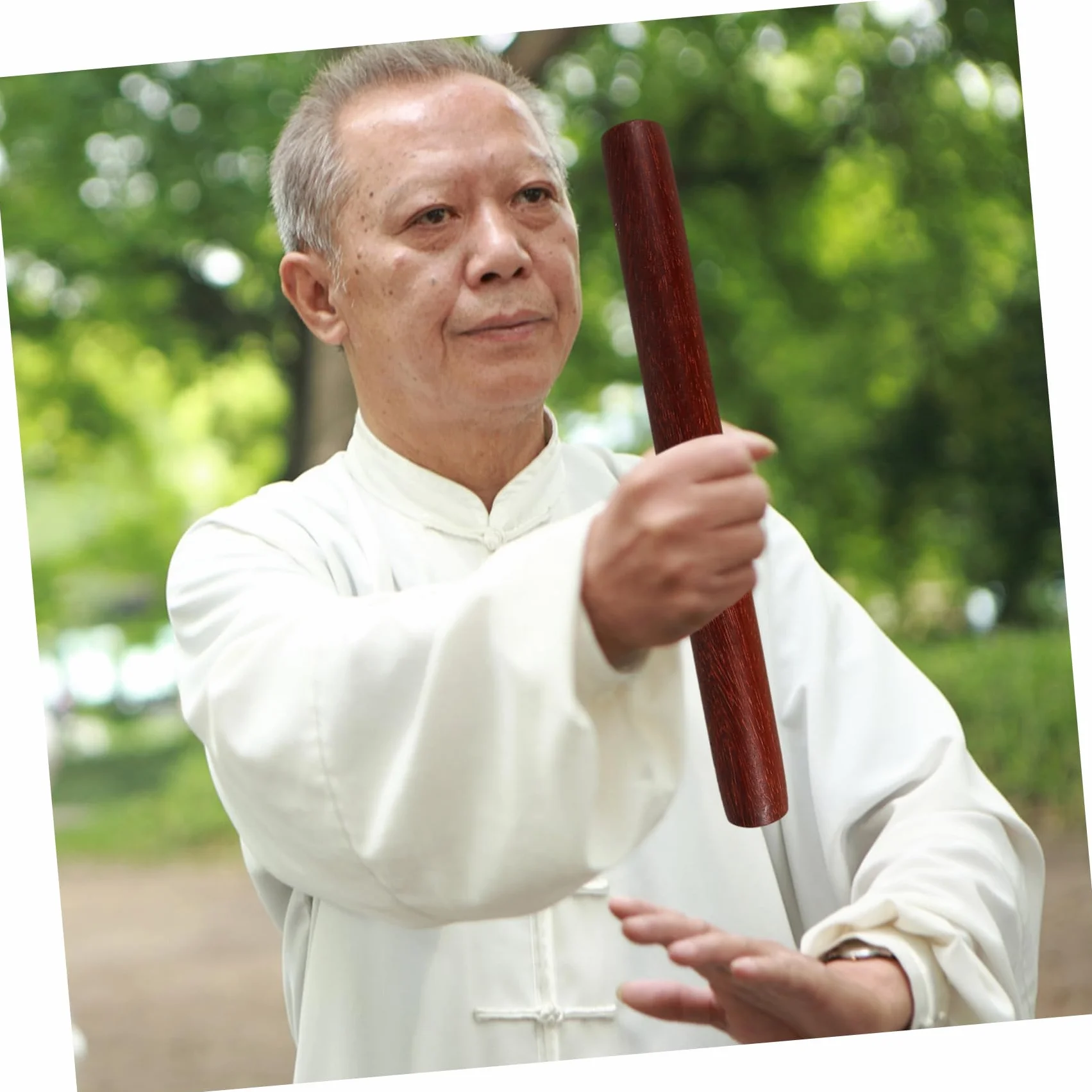Bastón de Tai Chi Portátil Resistente al Desgaste 12.99in para Ejercicio al Aire Libre Kung Fu