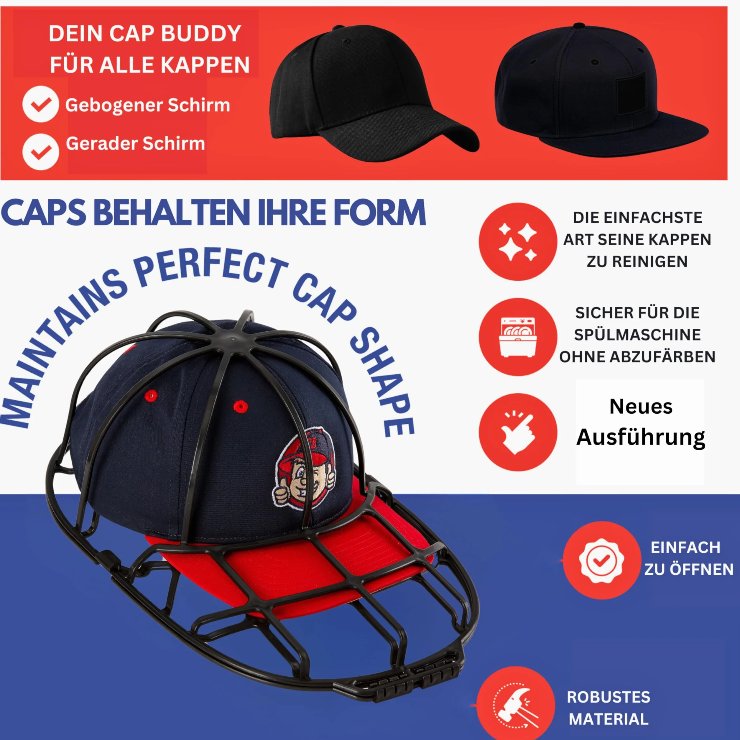 Kit Completo para Limpiar Gorras de Béisbol con Cap Washer Botella y Cepillo