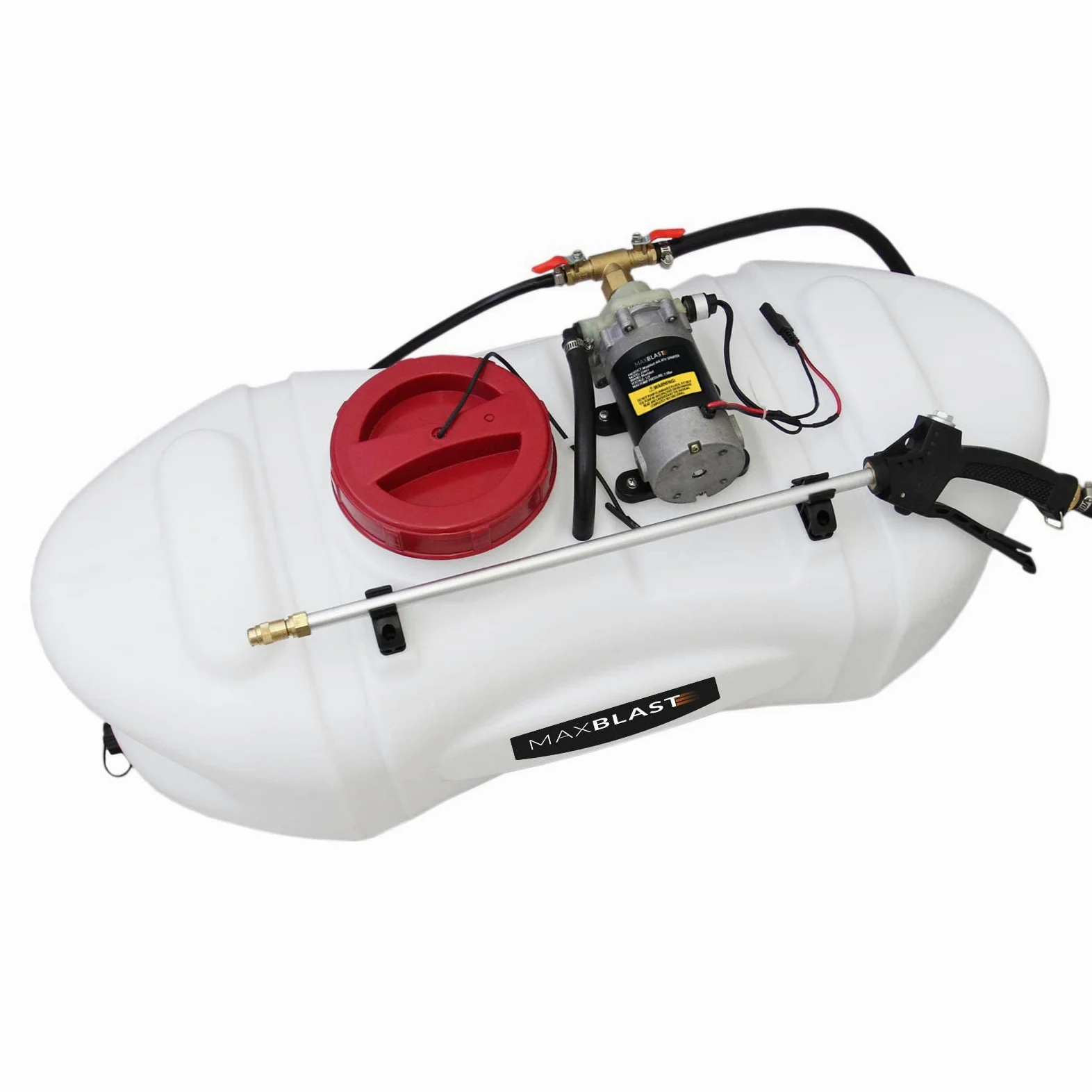 Pulverizador ATV Remolque 12V Tanque 60L Presión 12 Bar Granja Agrícola Tanque Jardín Esparcidor Pesticida Herbicida Fertilizante Abono Líquido Desinfectante Rociador Malas Hierbas + Fijaciones