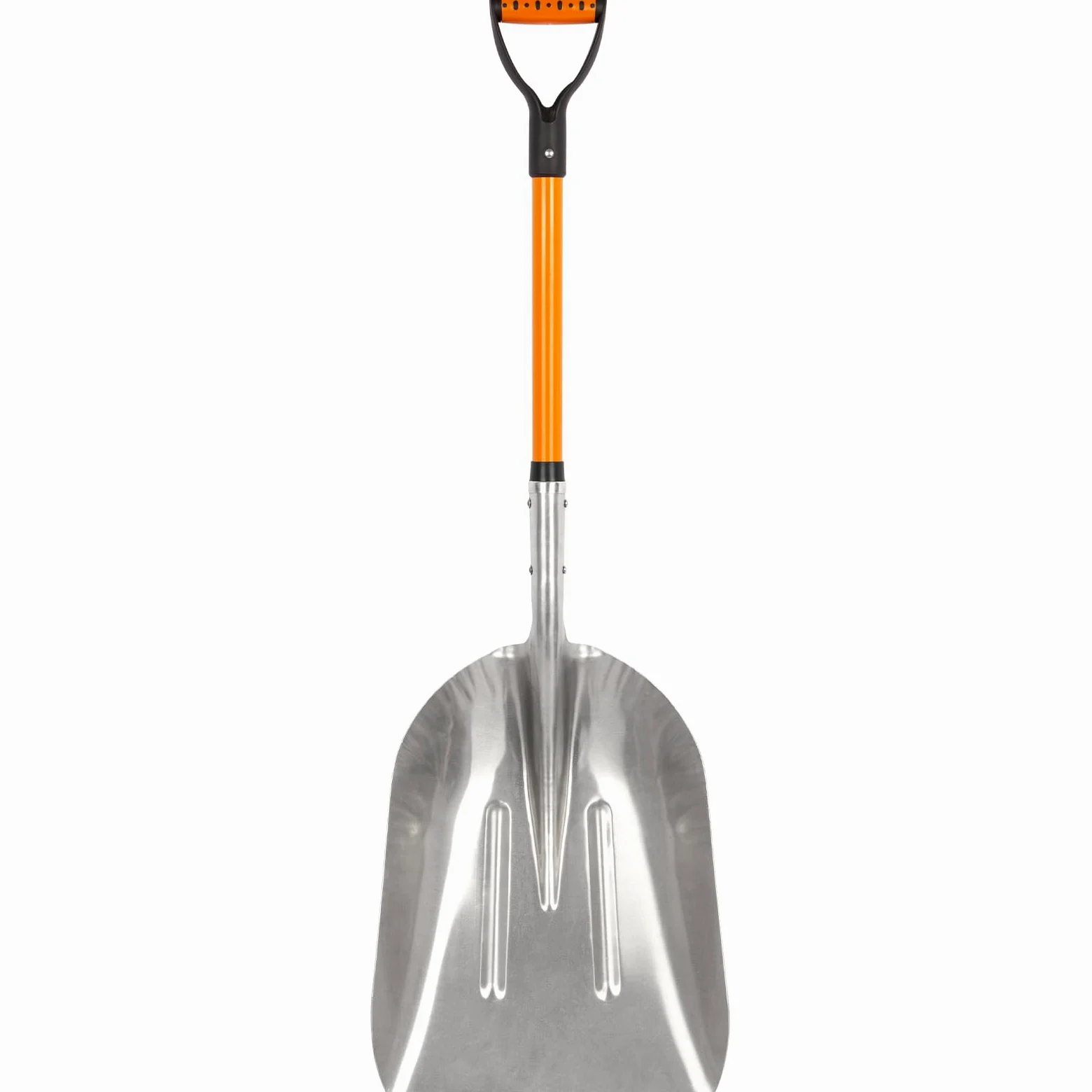 VNIMTI Pala de Nieve de Aluminio con Mango en D, Pala de Nieve de Metal para Entrada, Pala de Transferencia de 45 Pulgadas, 1.7 kg, Pala de Transferencia para jardinería, Color Amarillo