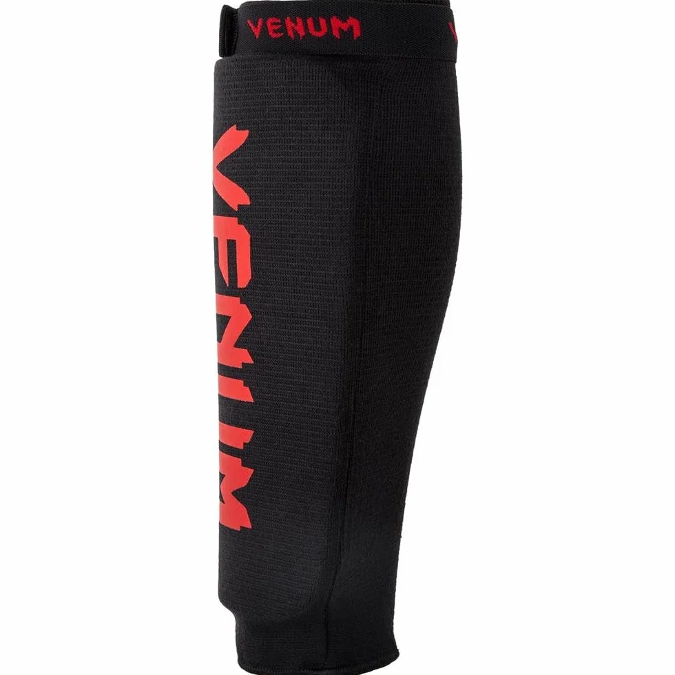 Venum Espinilleras de Boxeo Negro Rojo Única