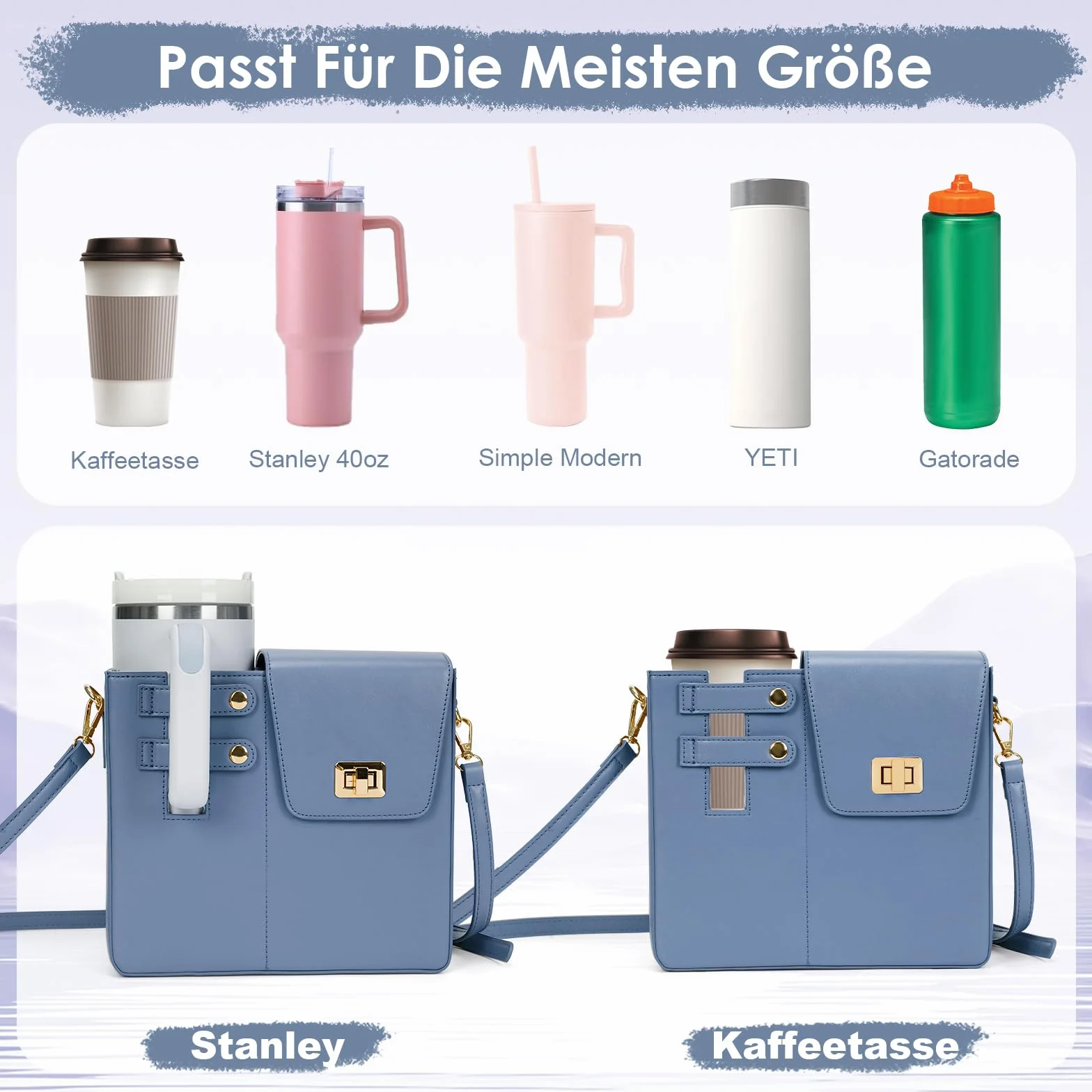 Stanley Sport Bolso de hombro portátil para botellas de agua A06 azul
